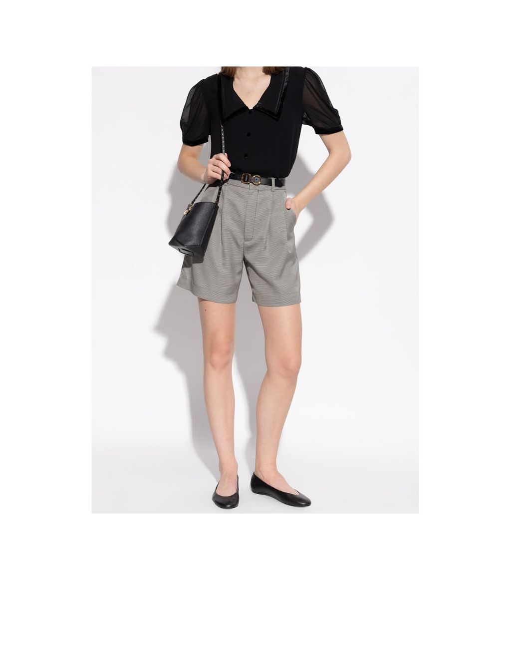 Lanvin Black Round Toe Ballet Flats