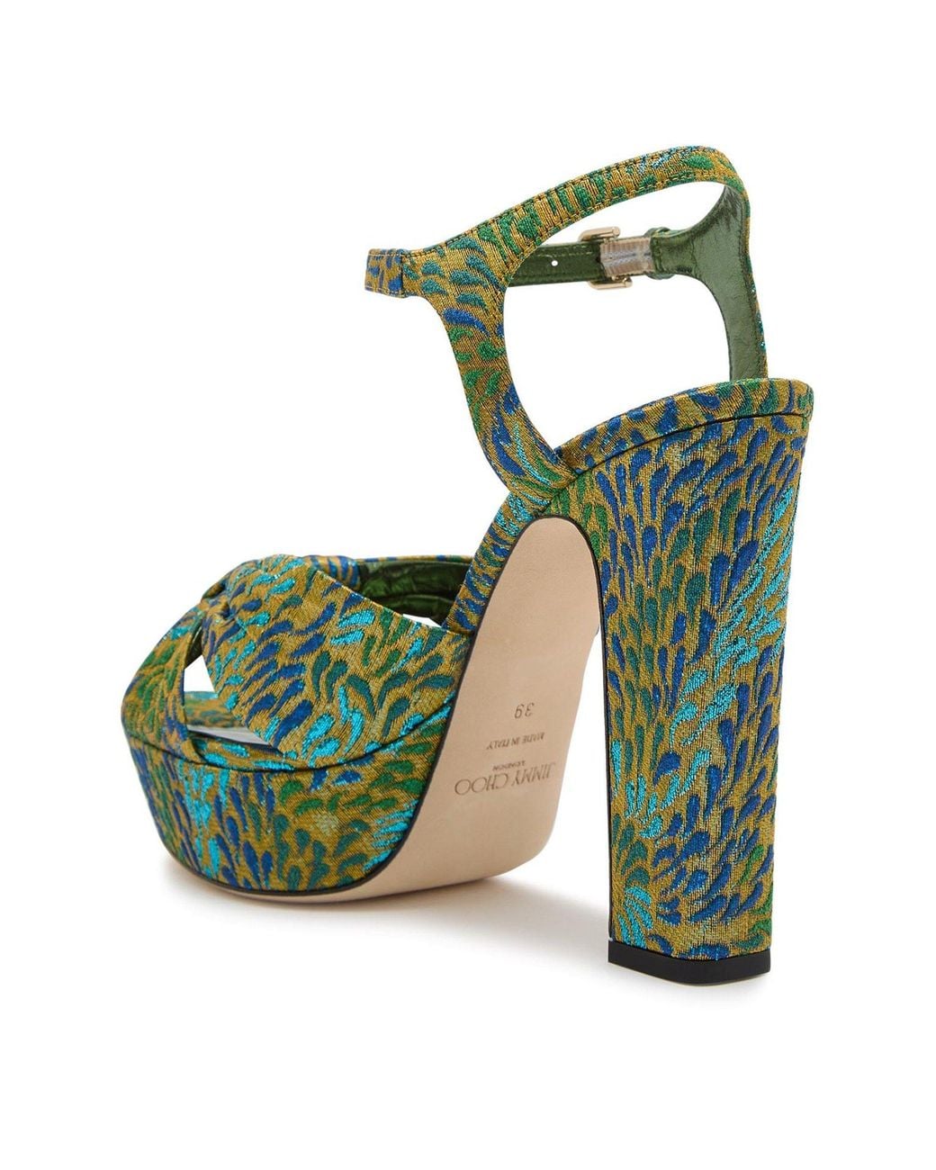 Jimmy Choo Green Heeled Platform Sandals
