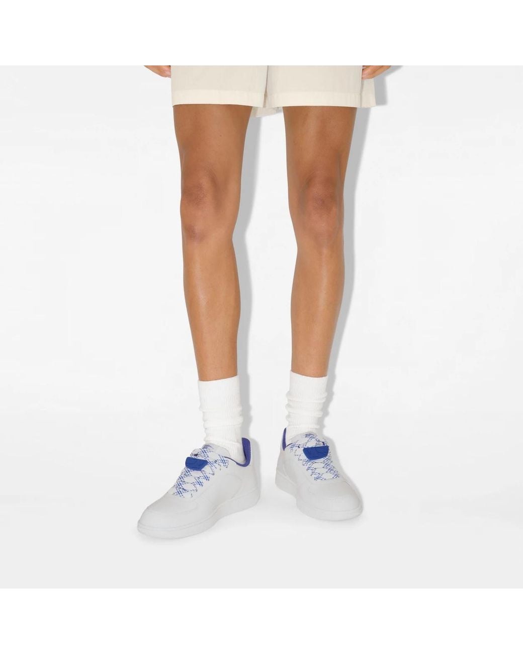 Burberry White Platform Sneakers