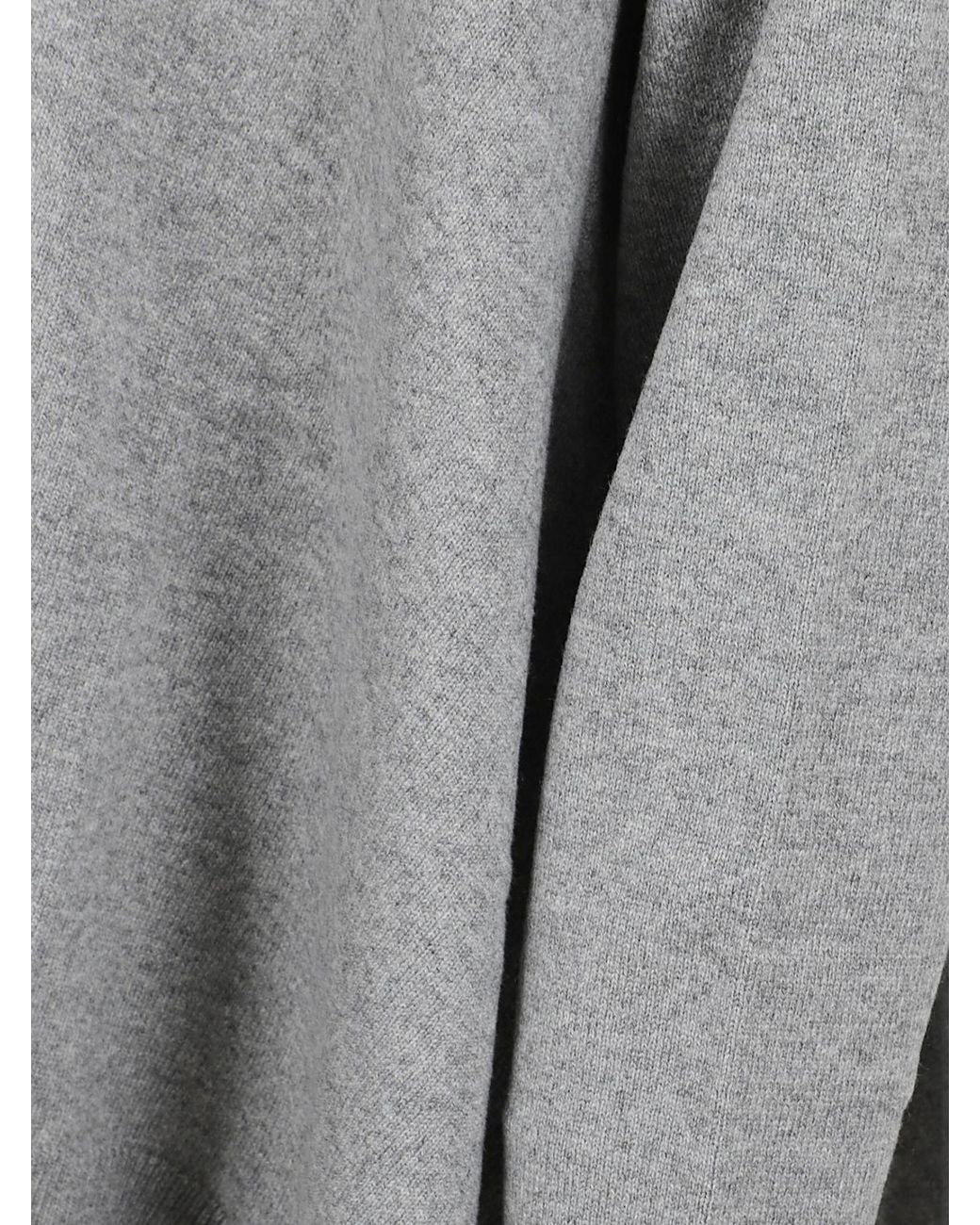 McQueen Gray Asymmetric Hem Crewneck Jumper