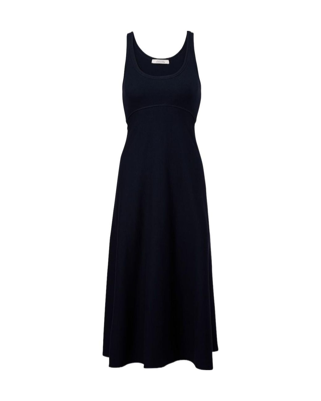 Dorothee Schumacher Blue Rib Romance Cotton-Blend Midi Dress