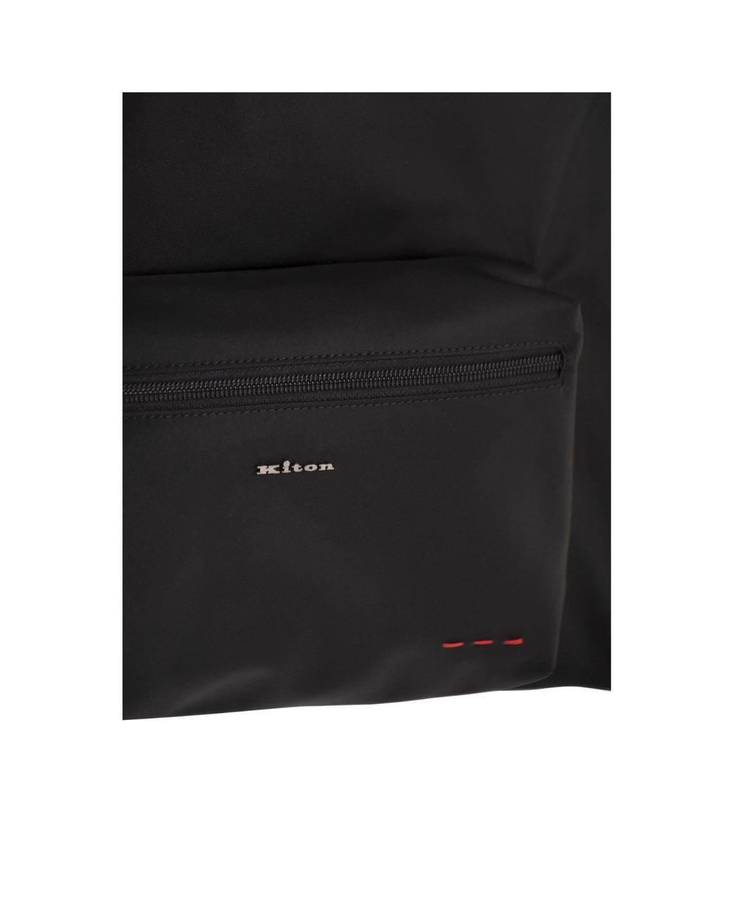 Kiton Black Technical Zip-Front Backpack for men