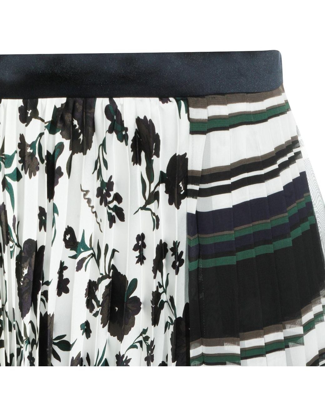 Sacai Multicolor Floral Pleated Skirt