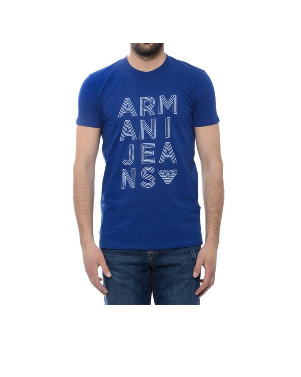 Armani Jeans Blue Logo T-Shirt for men