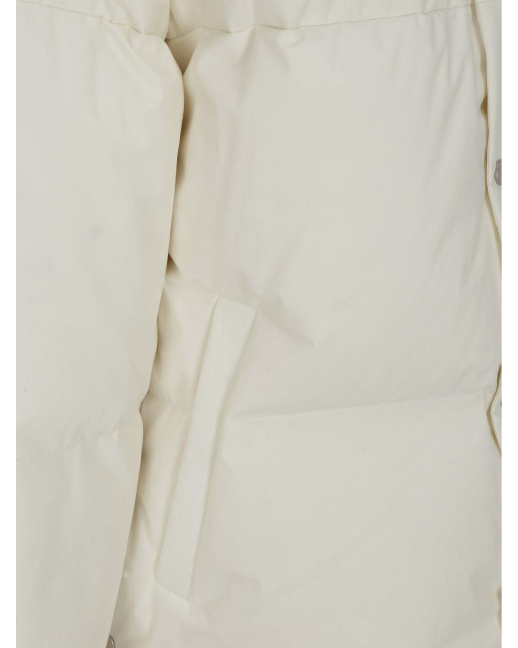 Bottega Veneta White Frosted Poplin Puffer Jacket