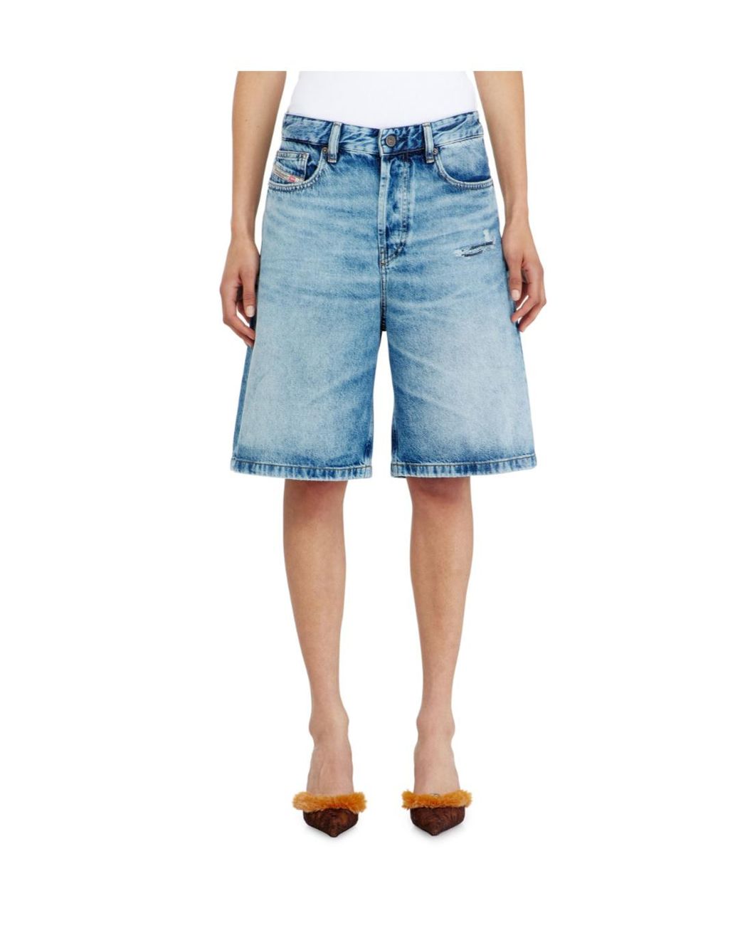 DIESEL Blue De-Sire-Short Denim Shorts