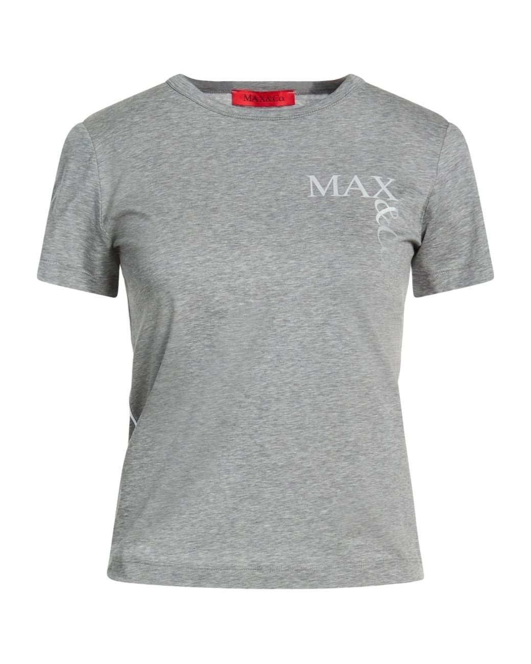 MAX&Co. Gray Logo Crew Neck T-Shirt