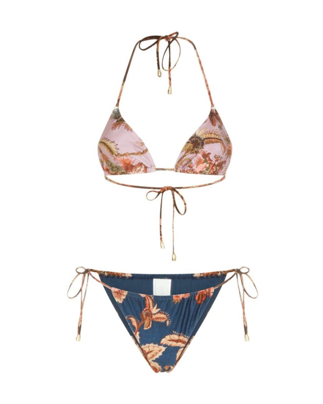 Zimmermann White Aster Spliced Tri Bikini