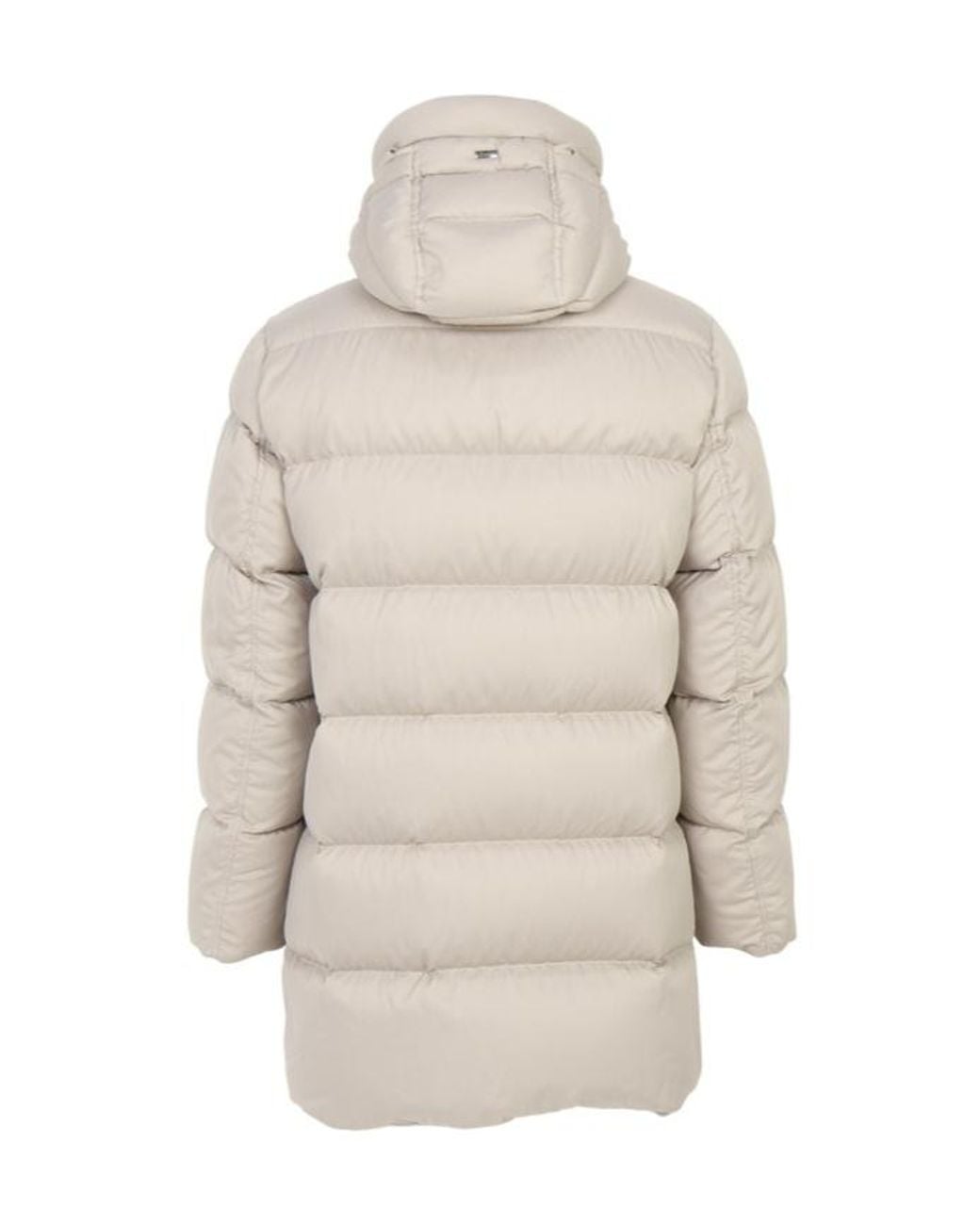 Herno Natural Quilted Hooded Down Jacket for men