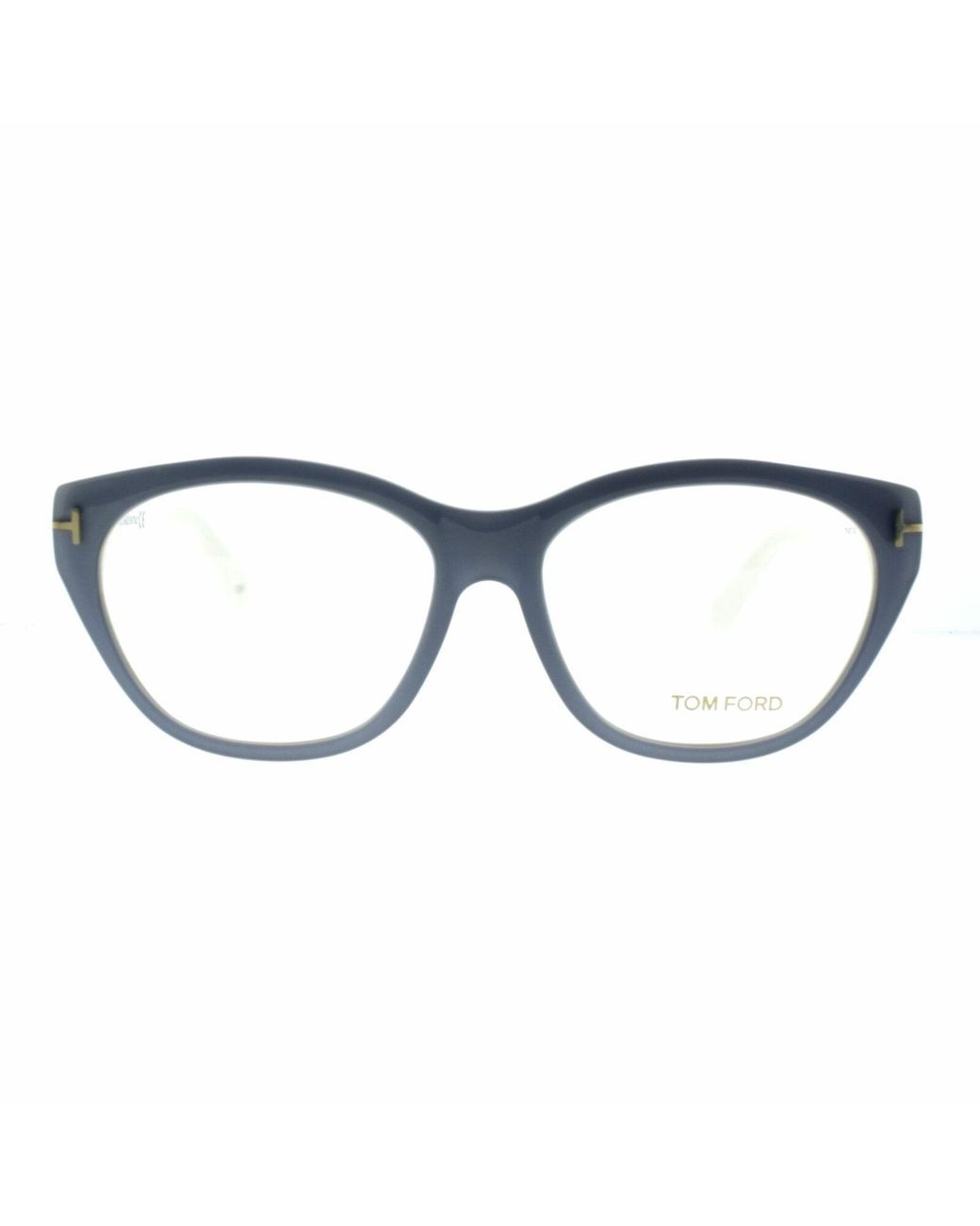 Tom Ford White Eyewear Cat-Eye Frame Curved Tips Glasses for men