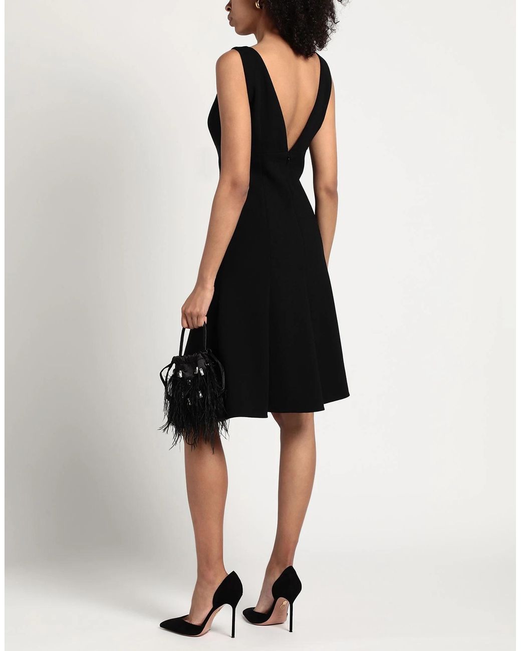 Dolce & Gabbana Black Sleeveless Ruched Dress
