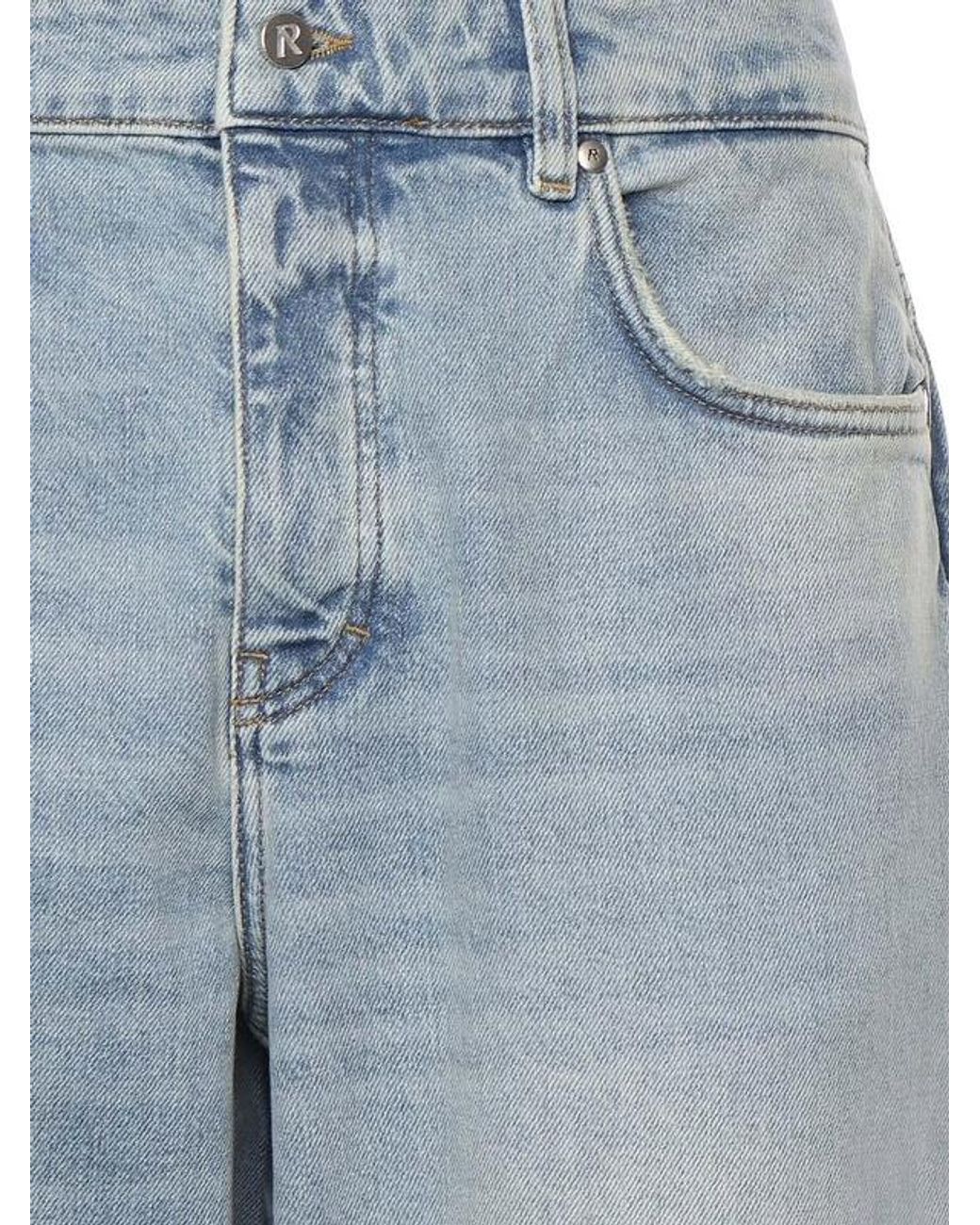 Represent Blue Vintage Wash Straight-Leg Jeans for men