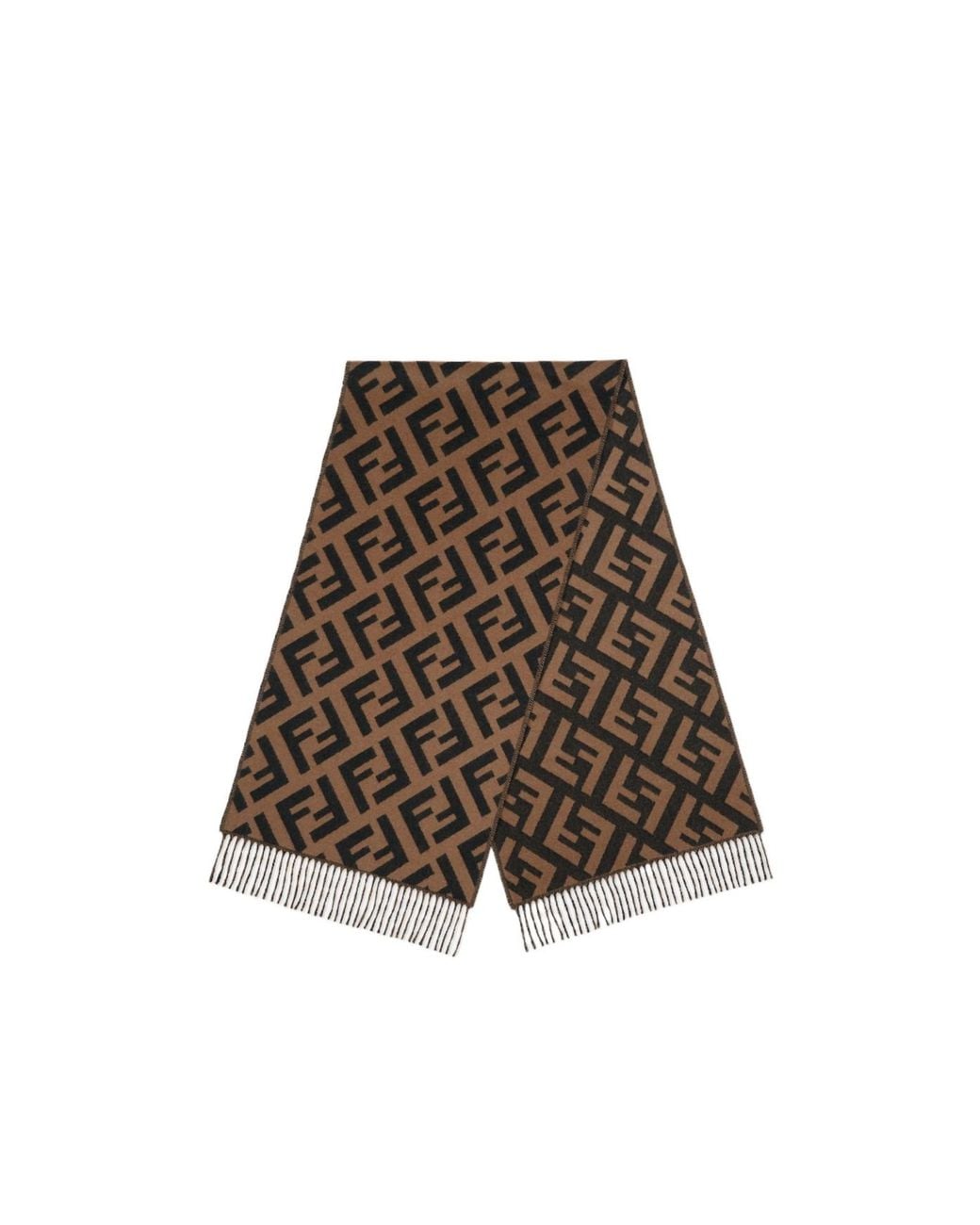 Fendi Multicolor Ff Jacquard Fringed-Edge Scarf