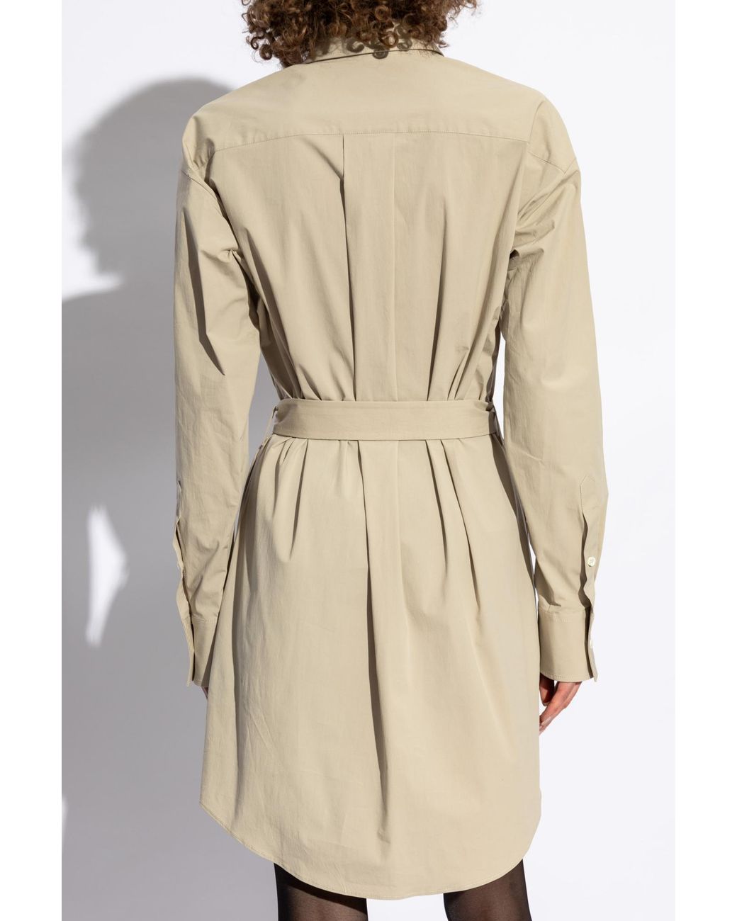 DSquared² Natural Belted Waist Buttoned Shirt Dress