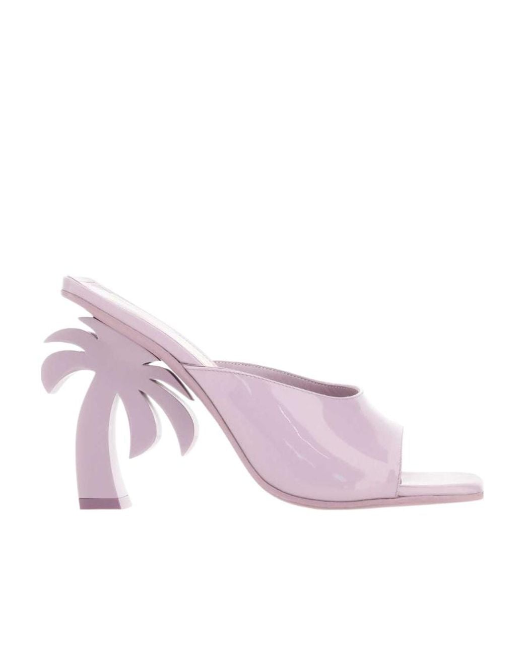 Palm Angels Pink Palm Detailed Heeled Sandals