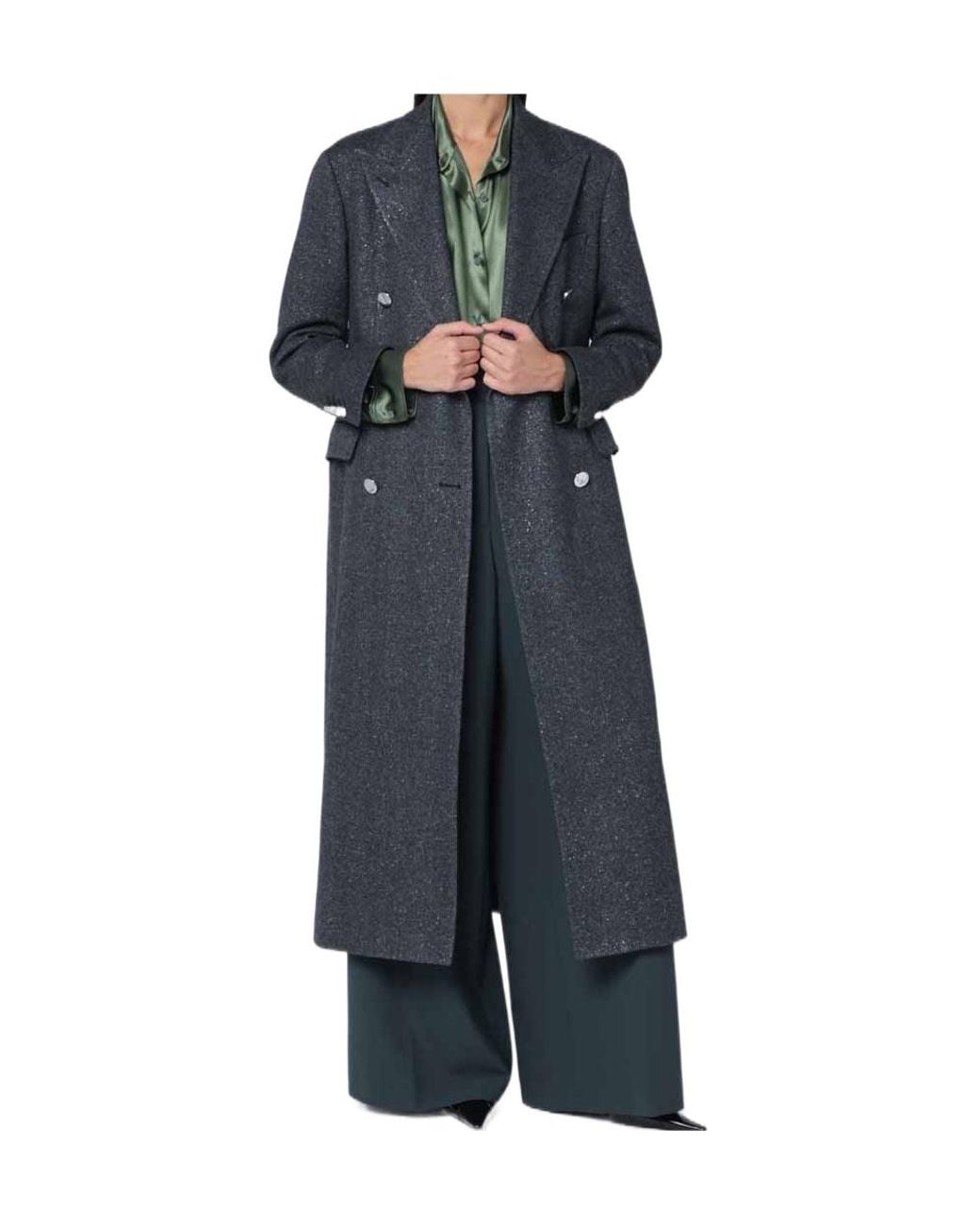 Tagliatore Blue Double-Breasted Coat