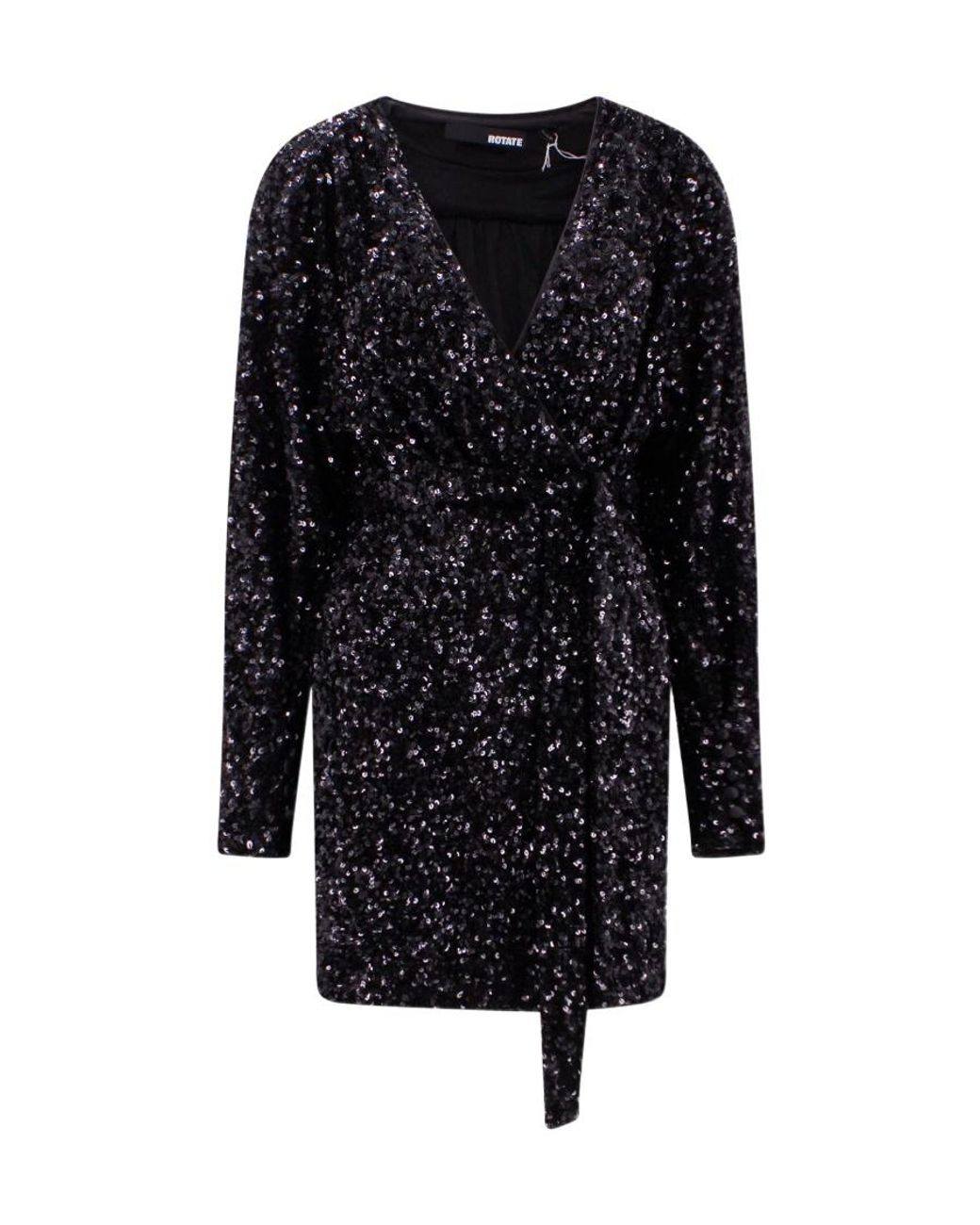 ROTATE BIRGER CHRISTENSEN Black Logo Dress
