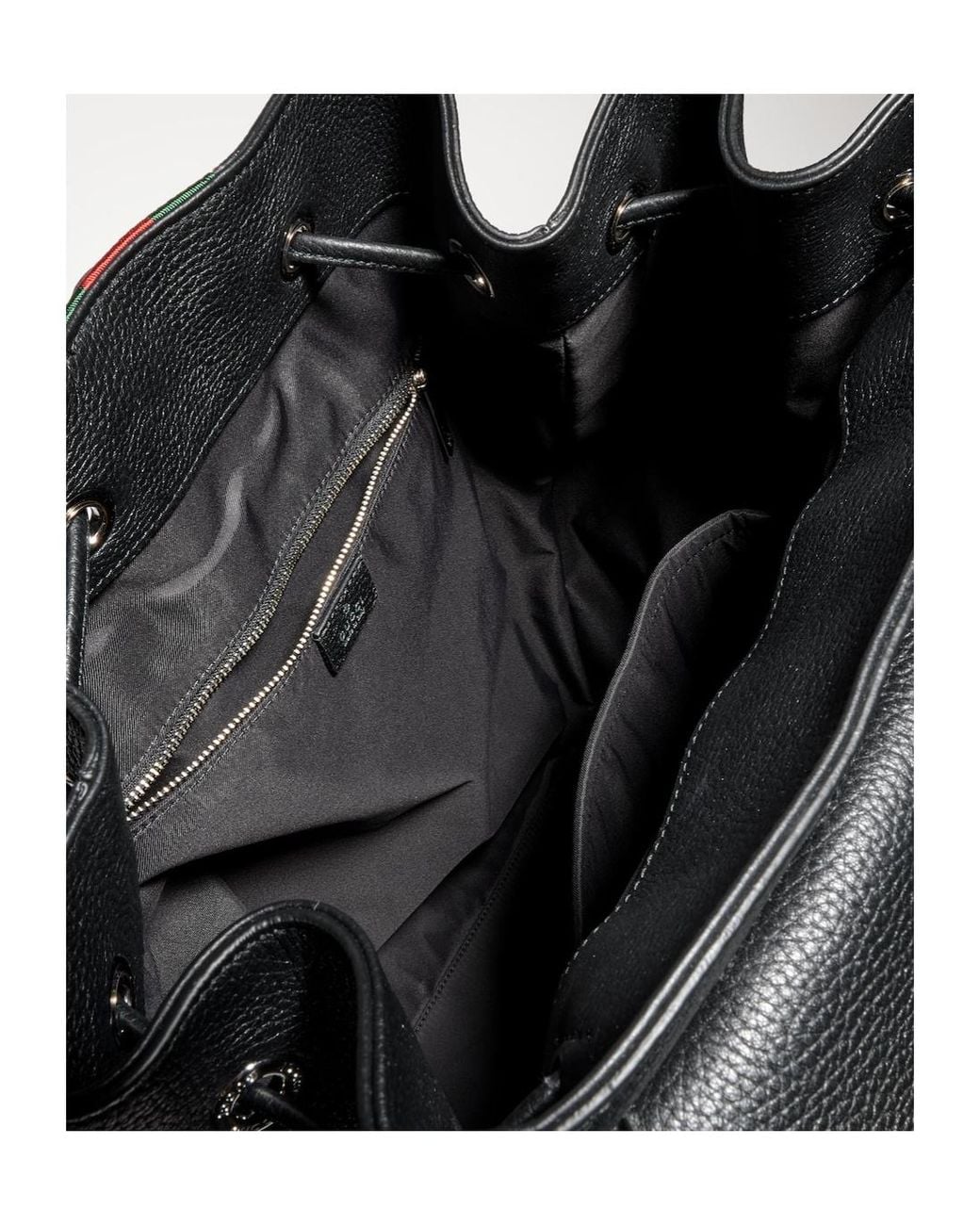 Gucci Black Web Trademark Medium Backpack for men