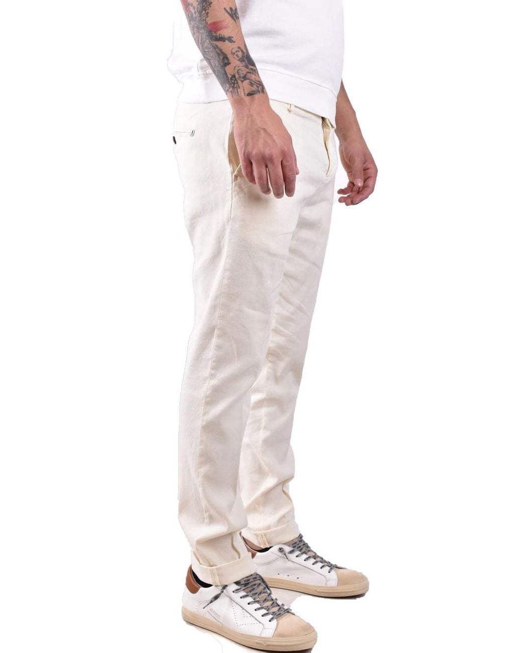 Dondup Natural Belt-Lined Casual Pants for men