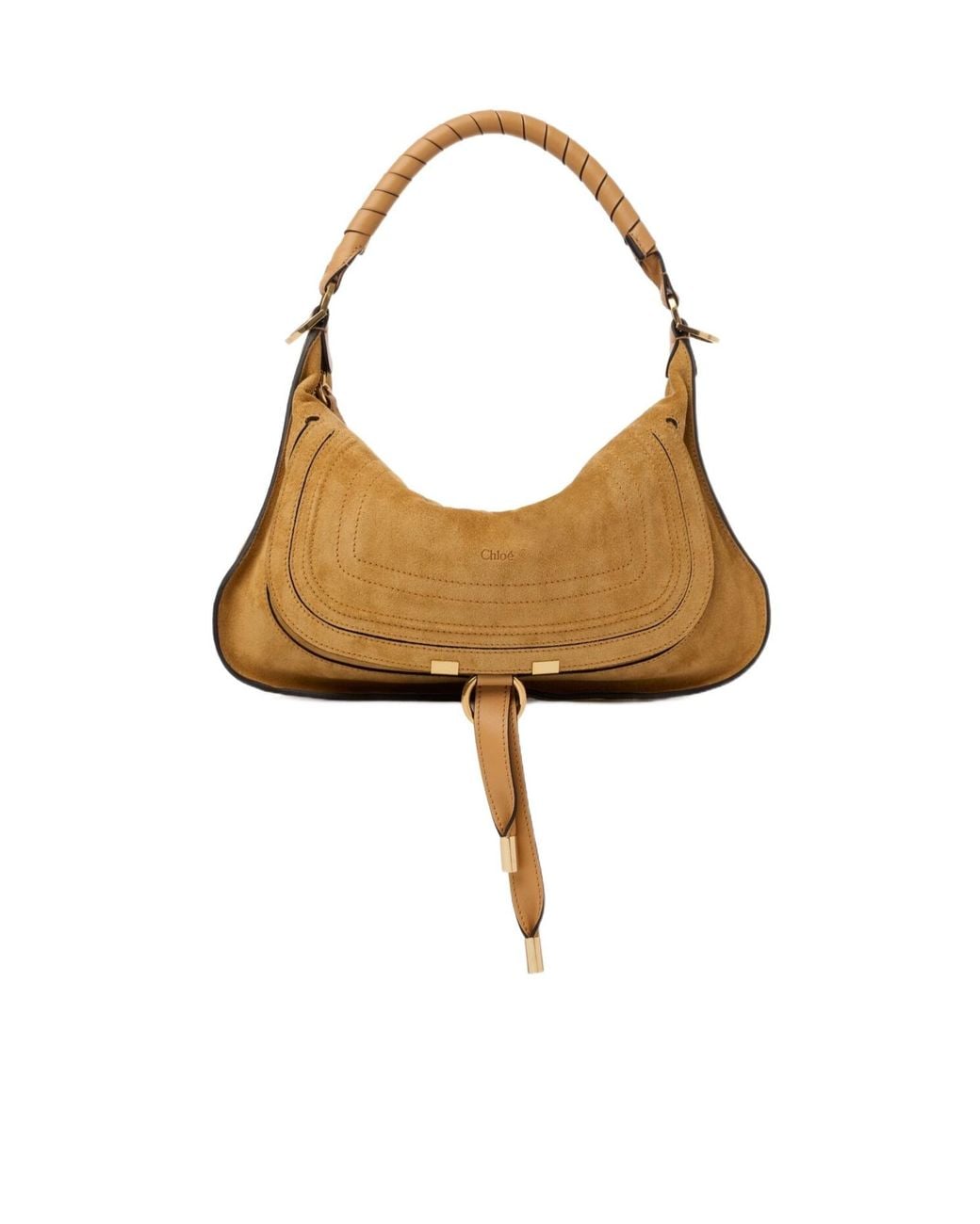 Chloé Brown Chloé Marcie Small Flap Shoulder Bag