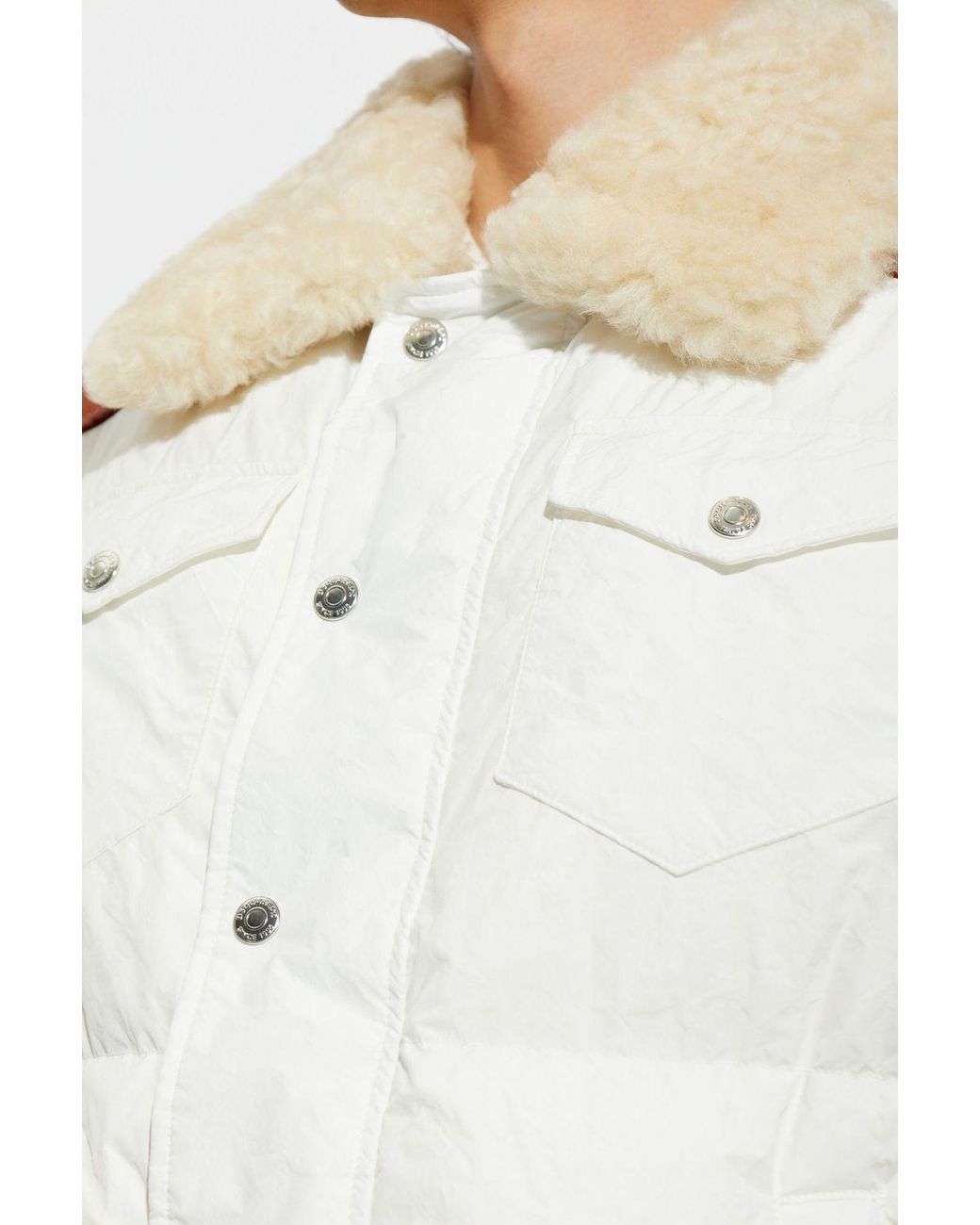 DSquared² White Shearling Collar Padded Gilet for men