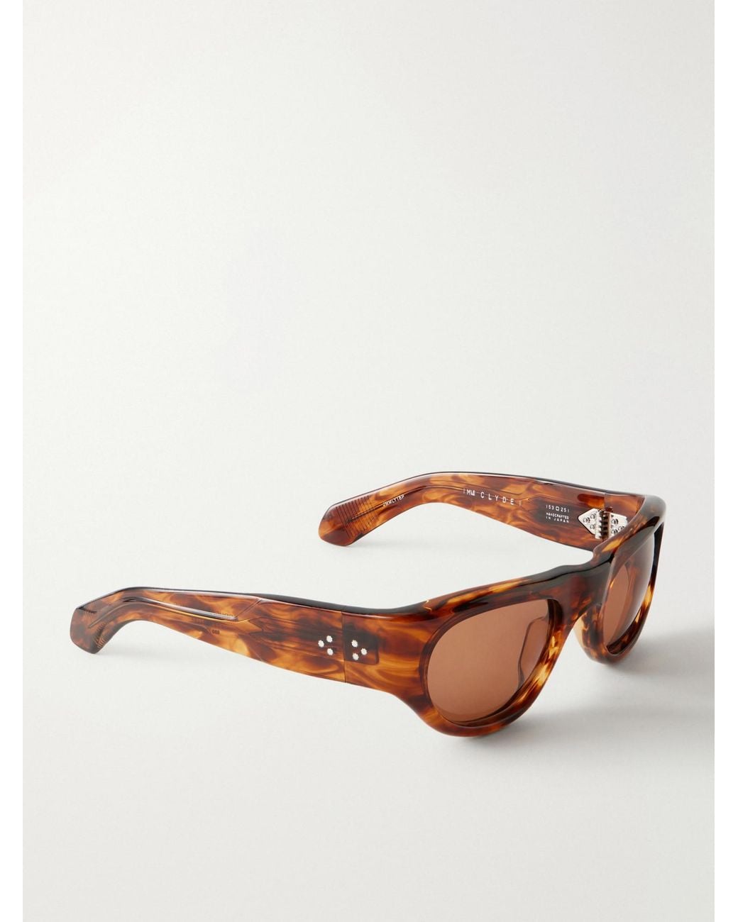 Jacques Marie Mage Brown Aviator-Style Acetate Sunglasses