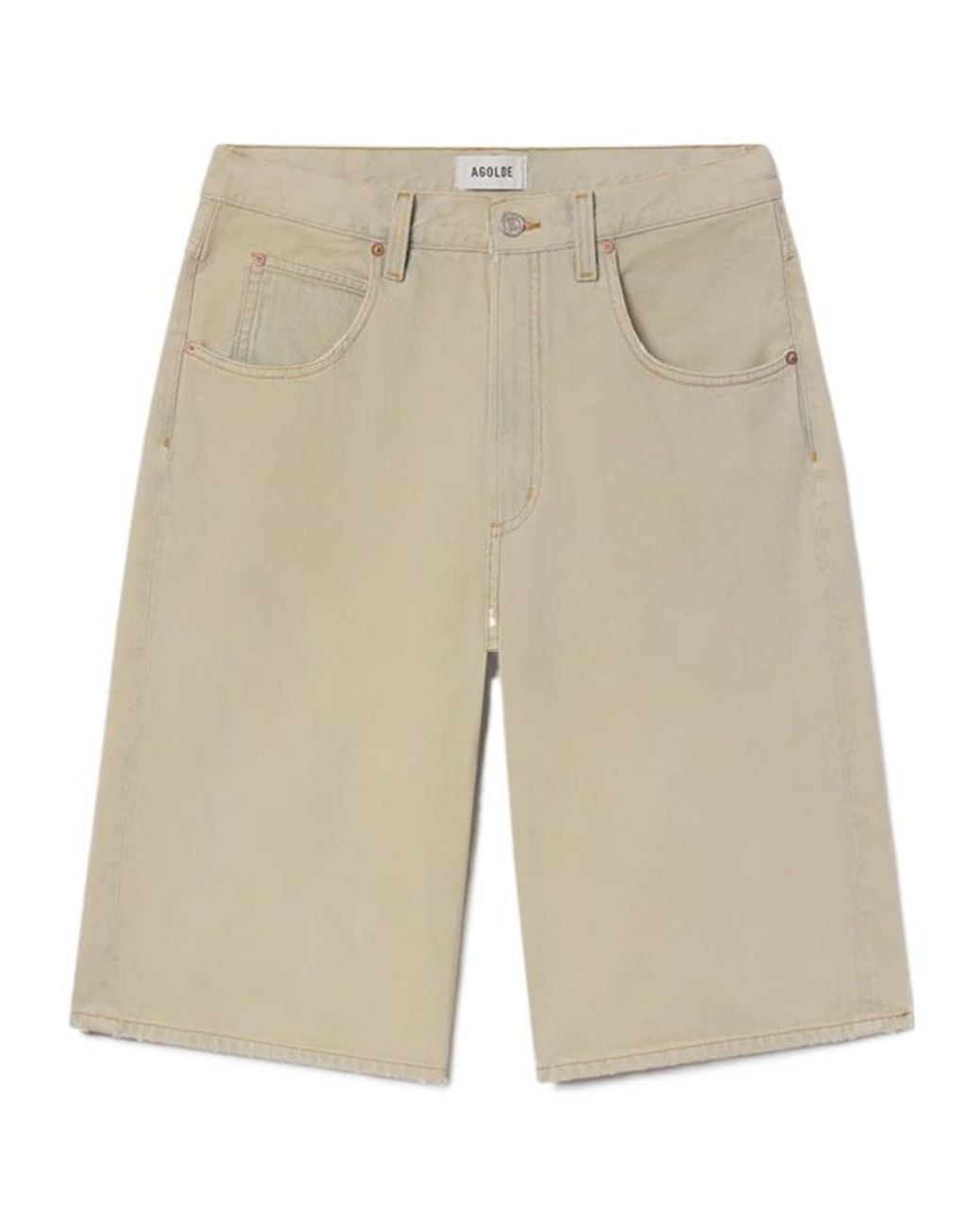 Agolde Natural Bermuda Denim Shorts for men