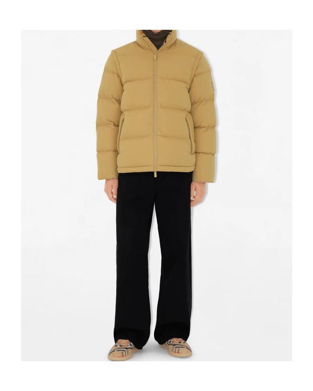 Burberry Natural Logo-Patch Puffer Jacket for men