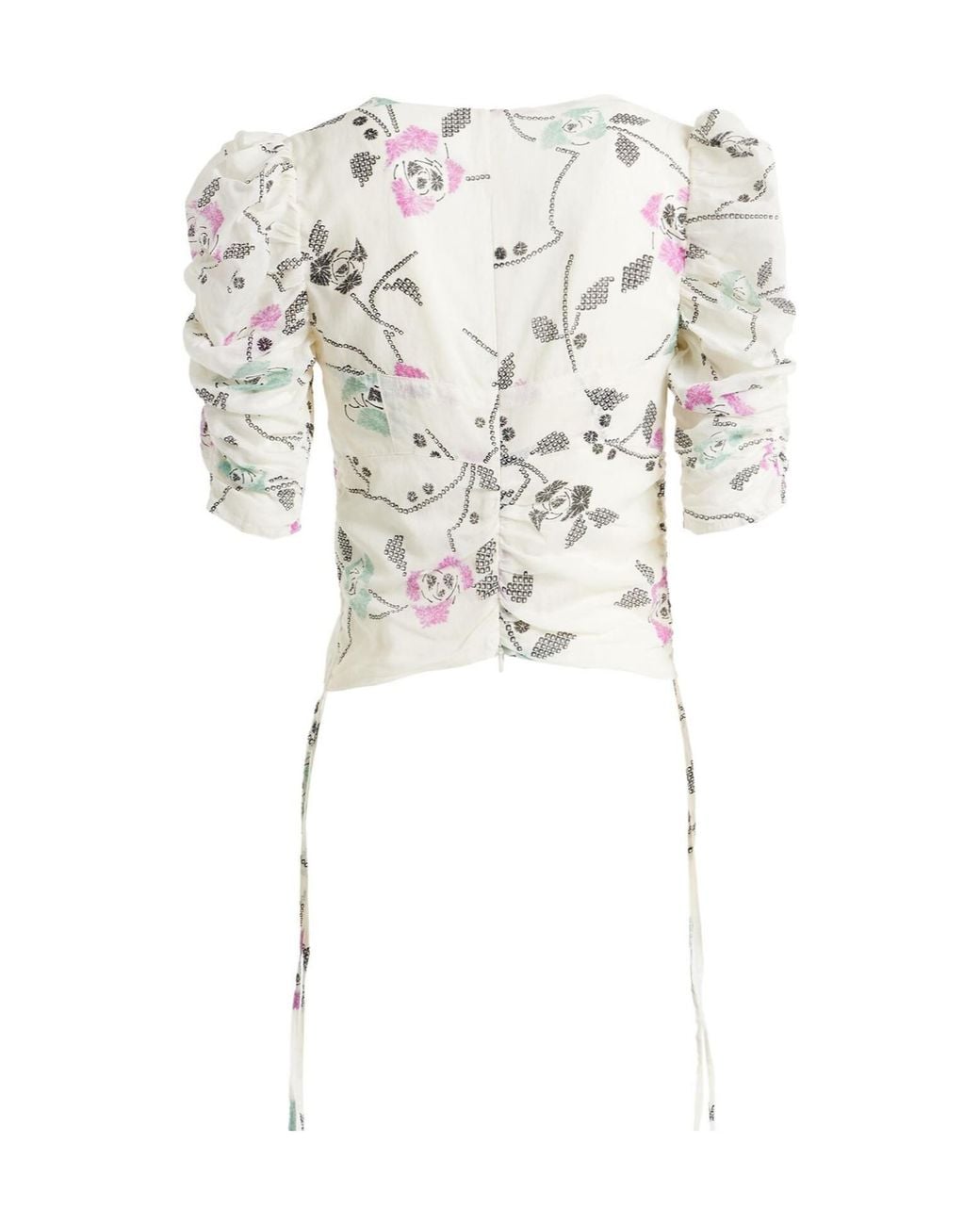 Isabel Marant White Pleated Design Top