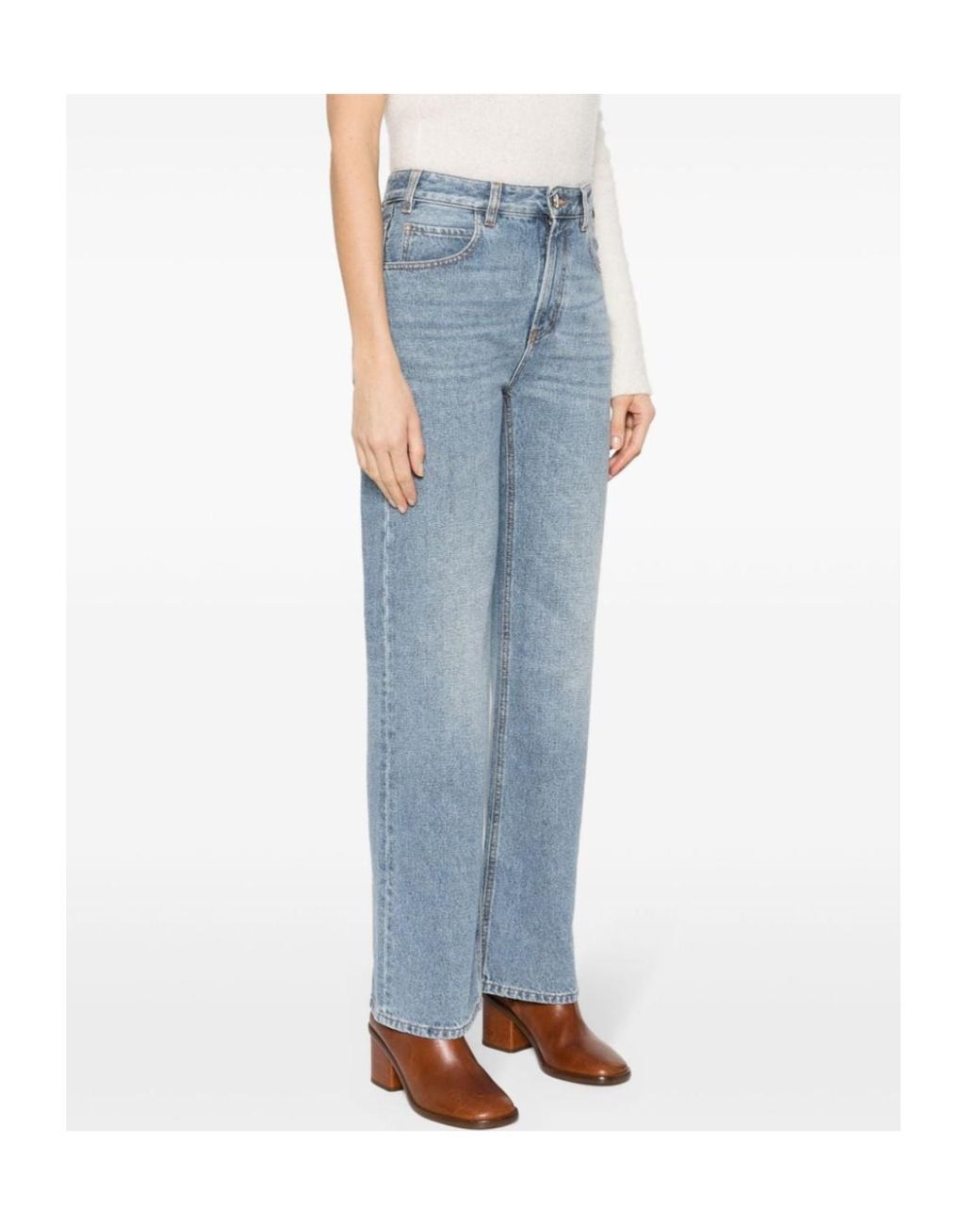 Chloé Blue Chloé Boyfriend Straight-Leg Jeans