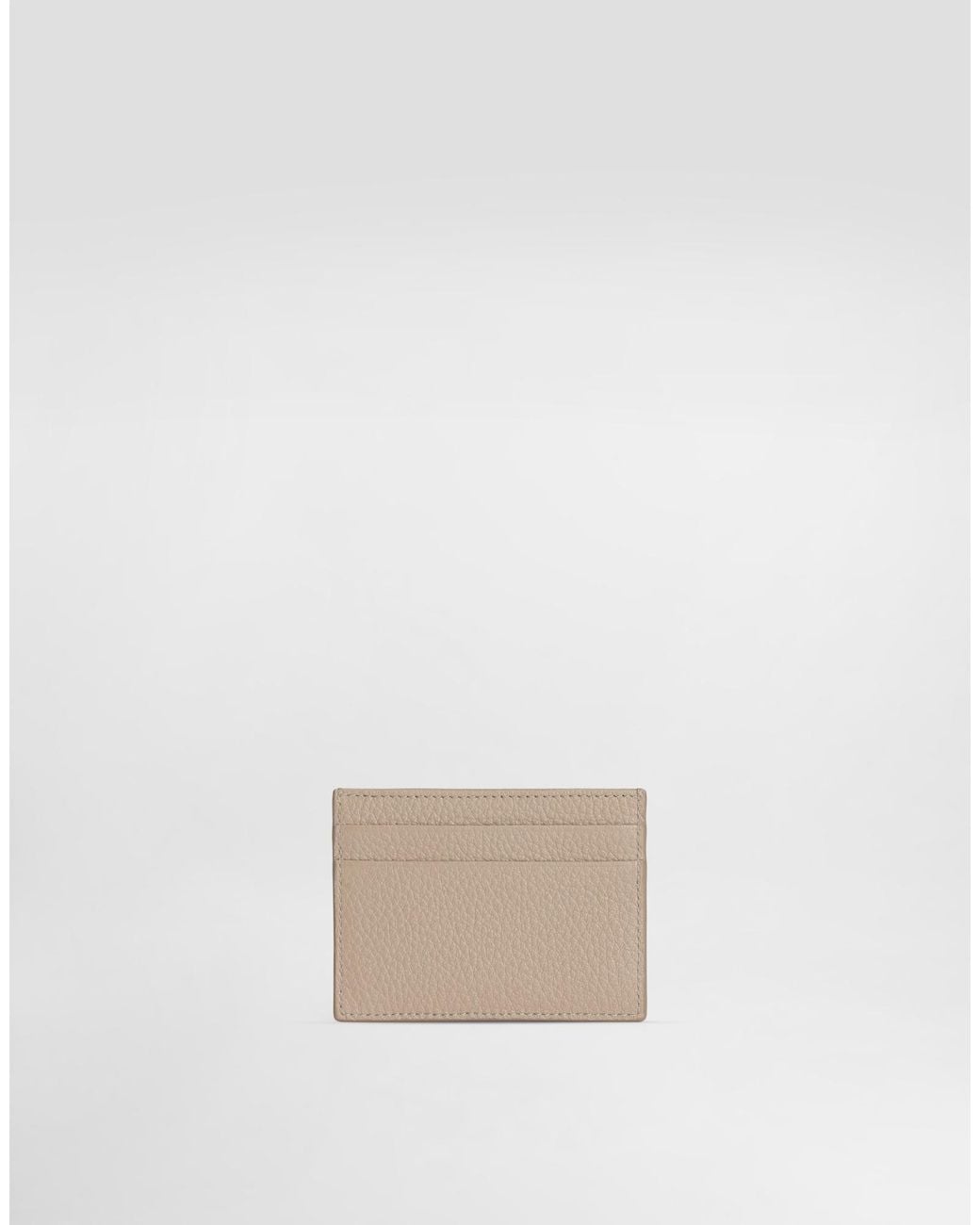Dolce & Gabbana Natural Calfskin Card Holder With Logo for men