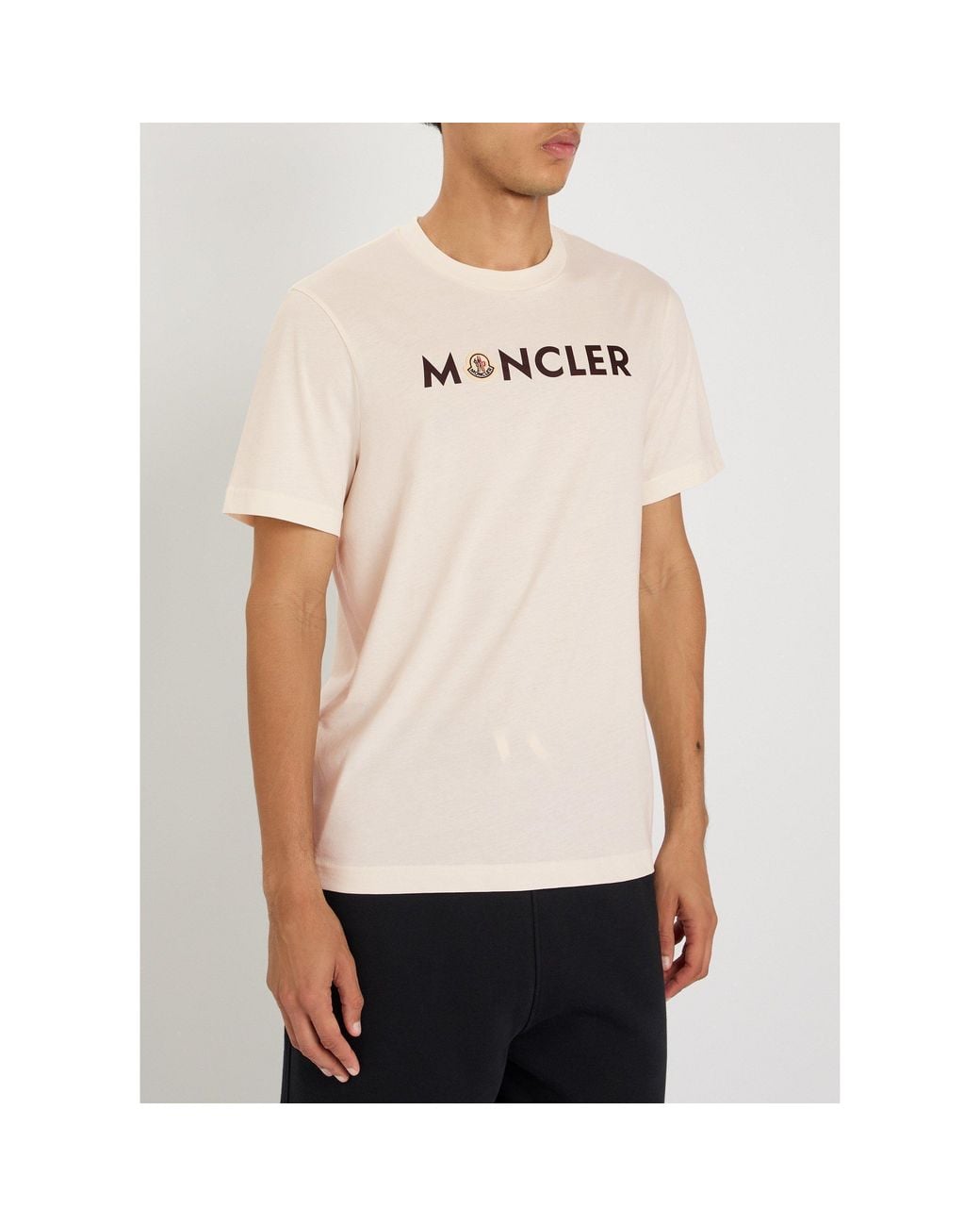 Moncler Natural Cotton Short-Sleeve T-Shirt for men
