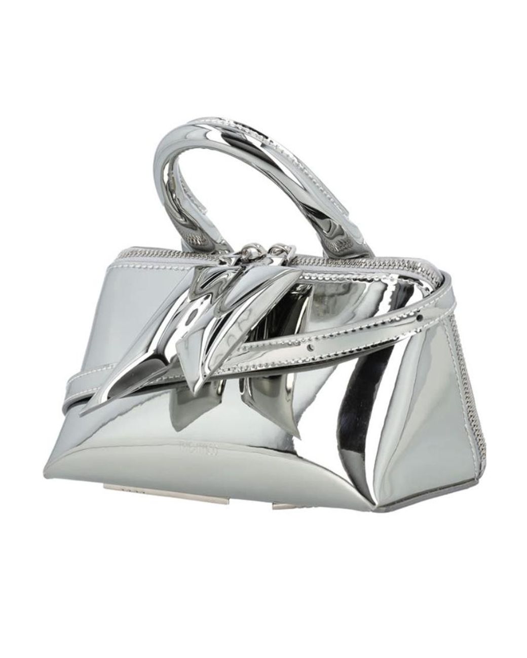 The Attico Metallic The Friday Logo Detailed Shoulder Bag
