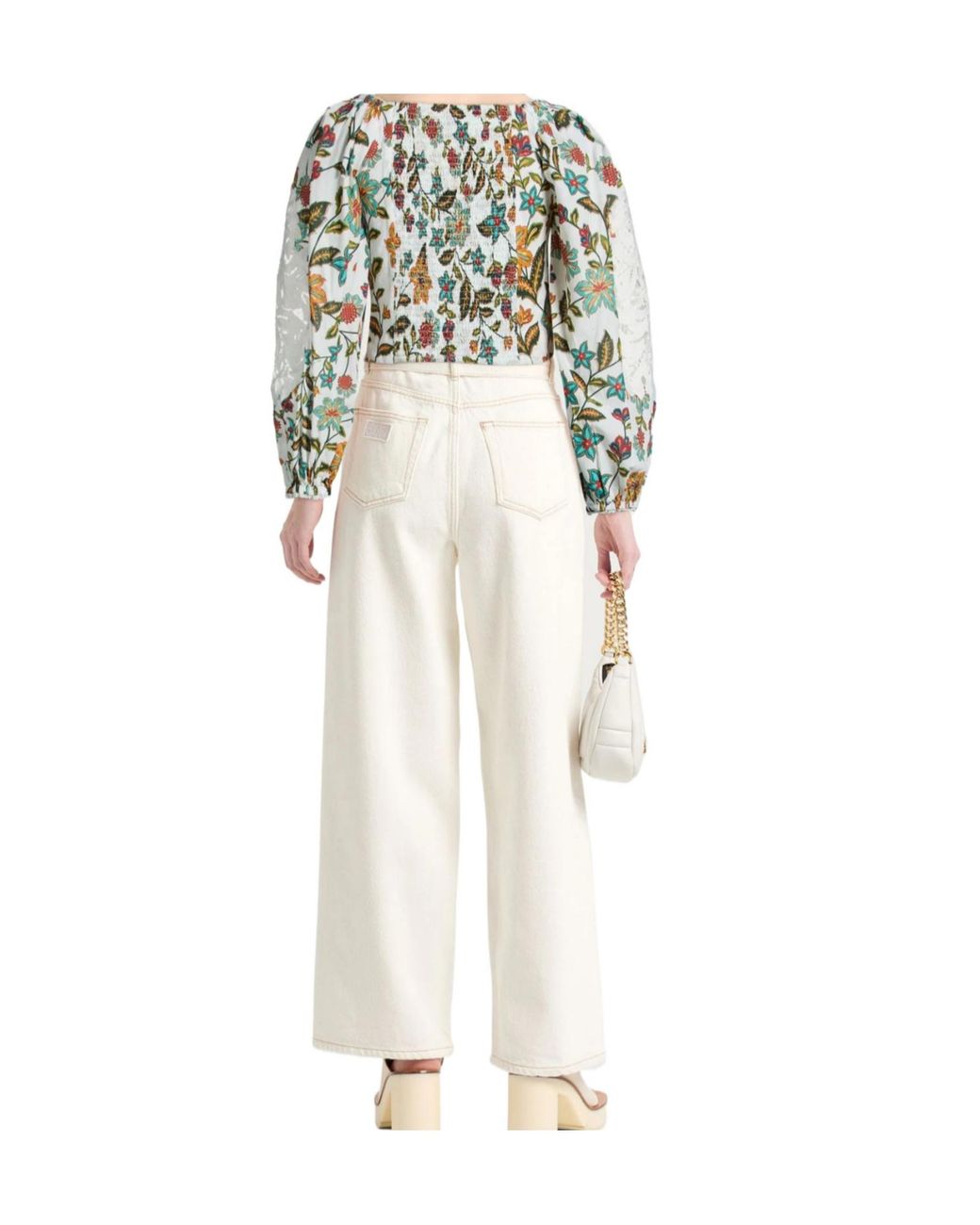Farm Rio White Printed Tops