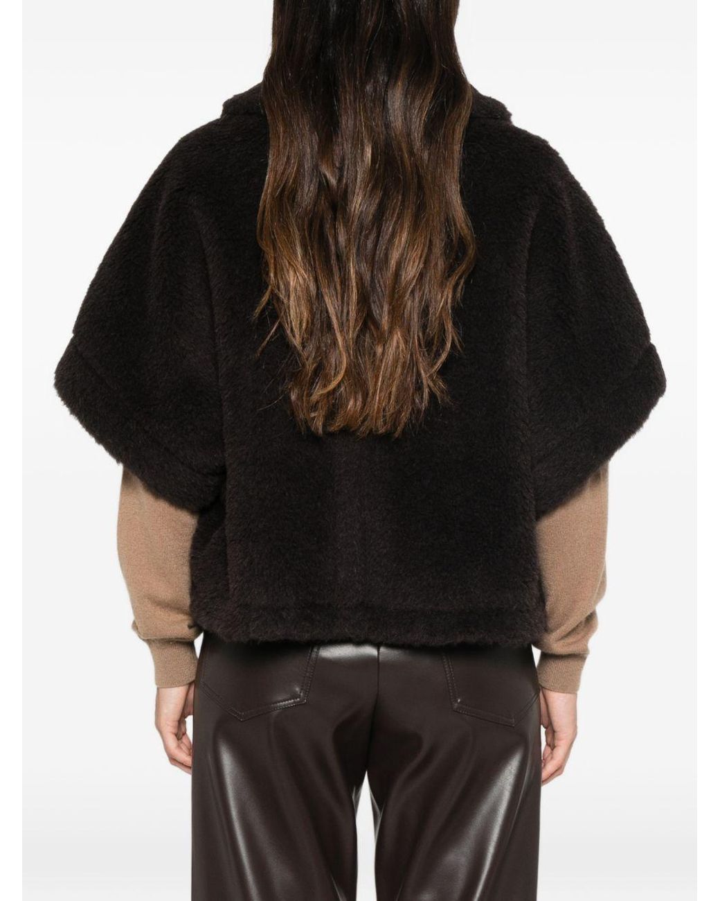 Max Mara Black Boxy Button-Front Jacket