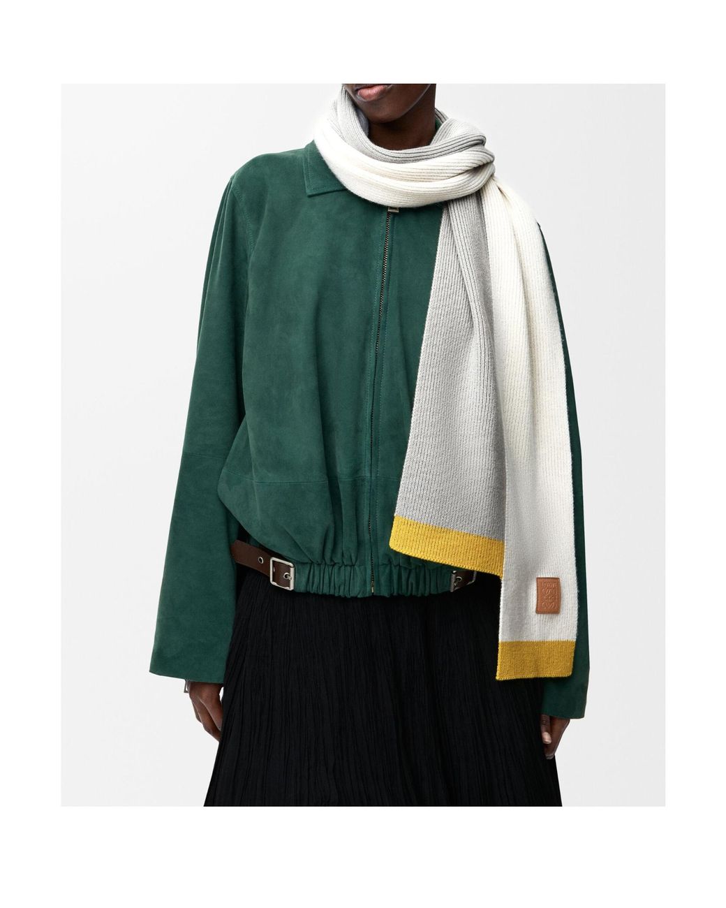 Loewe White Asymmetric Scarf