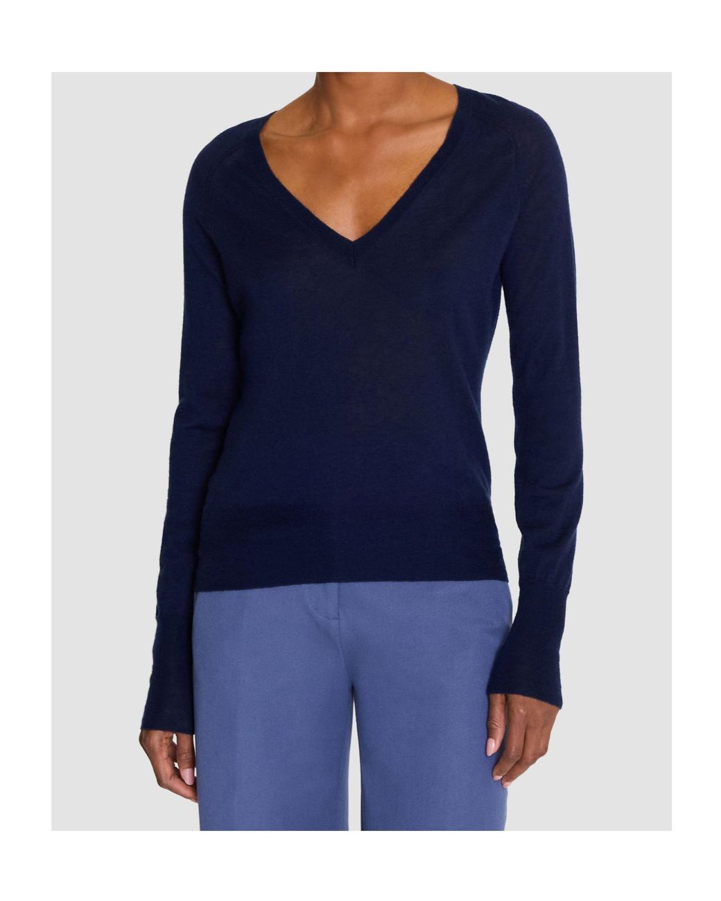 Joseph Blue Sheer Knit Top