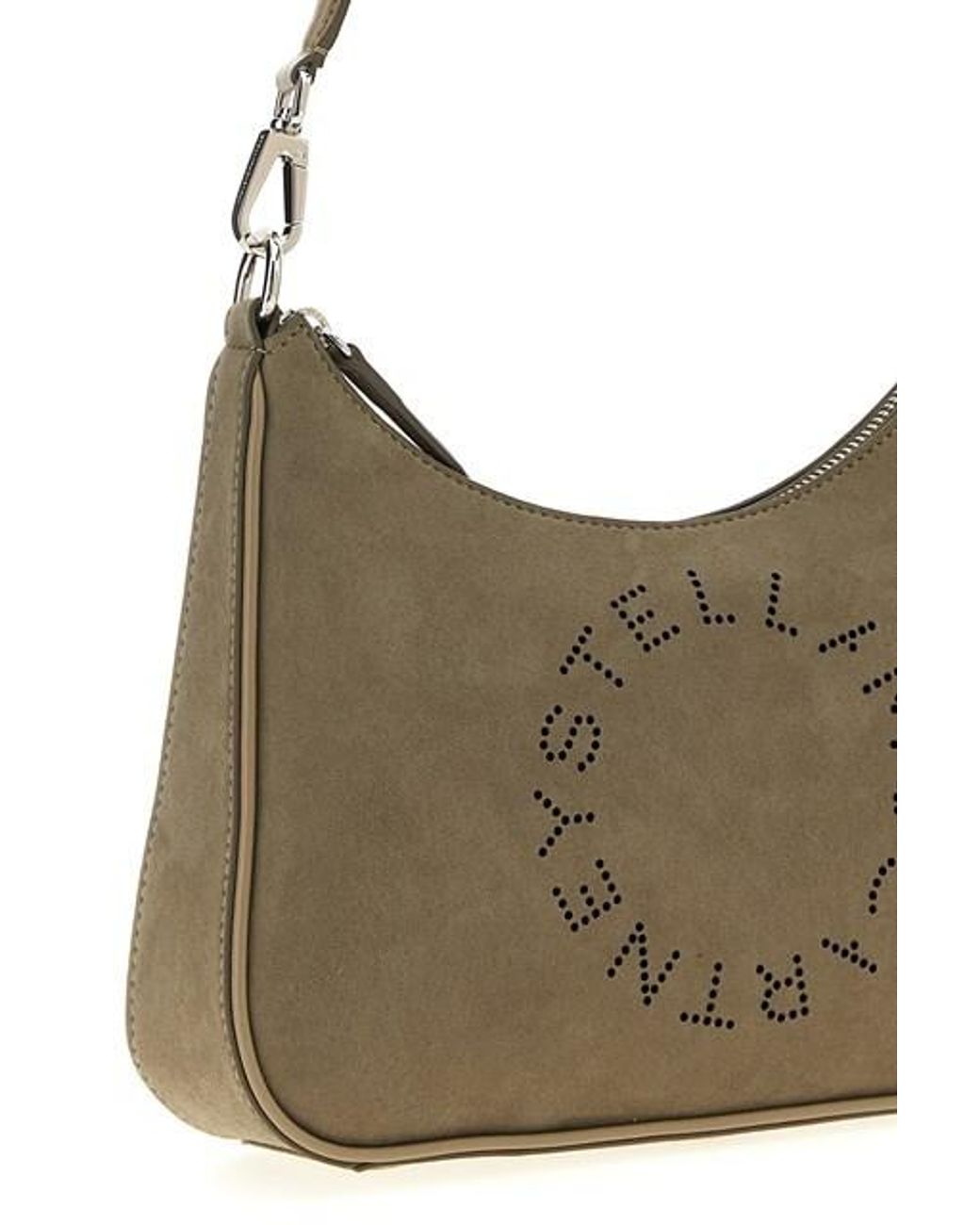Stella McCartney Gray Zipped Small Hobo Bag