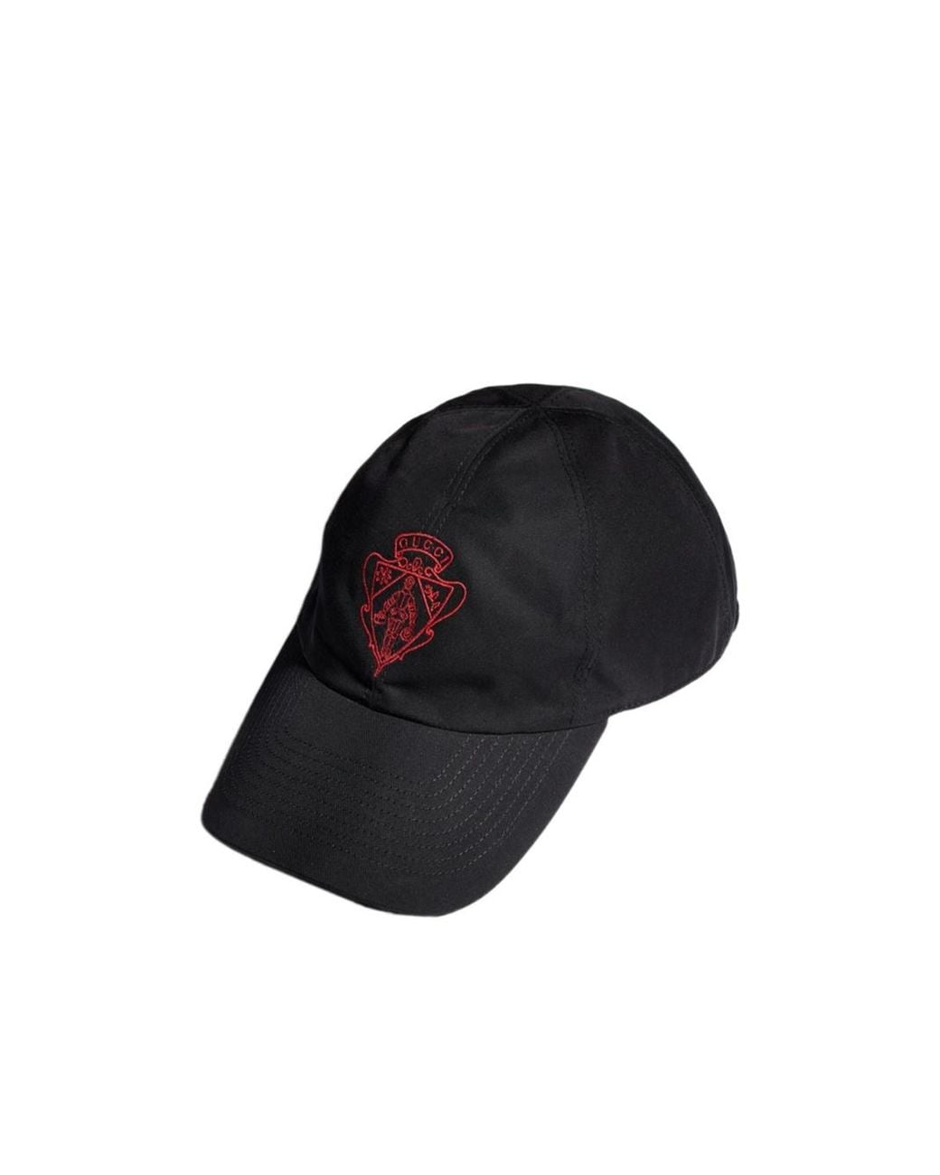Gucci Blue Cotton Baseball Hat With Embroidery for men