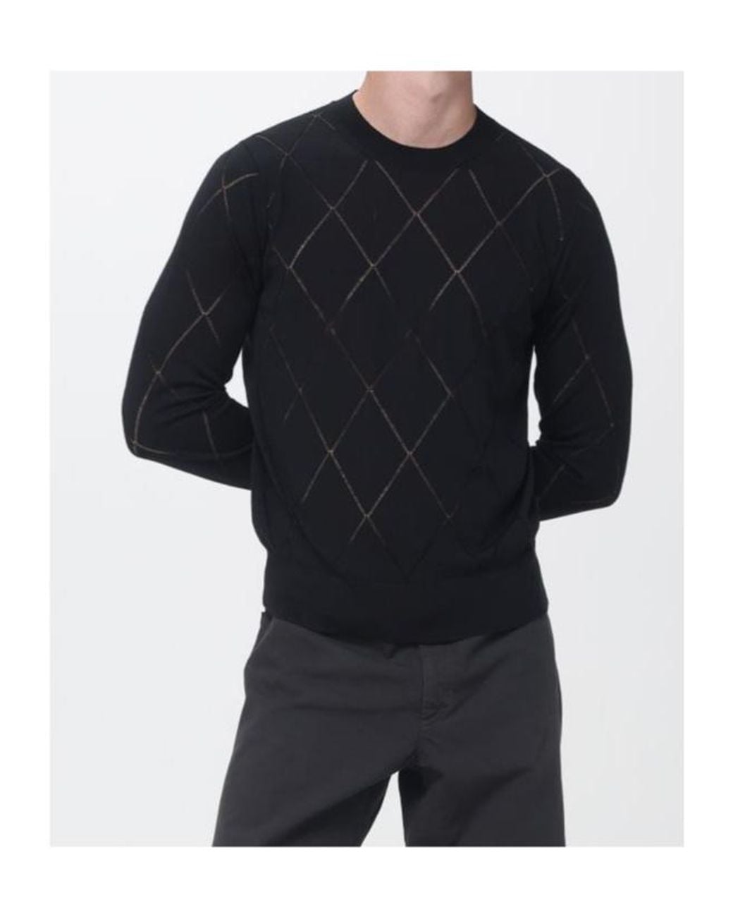 Dries Van Noten Blue Slim-Fit Cutout Round Neck Pullover for men