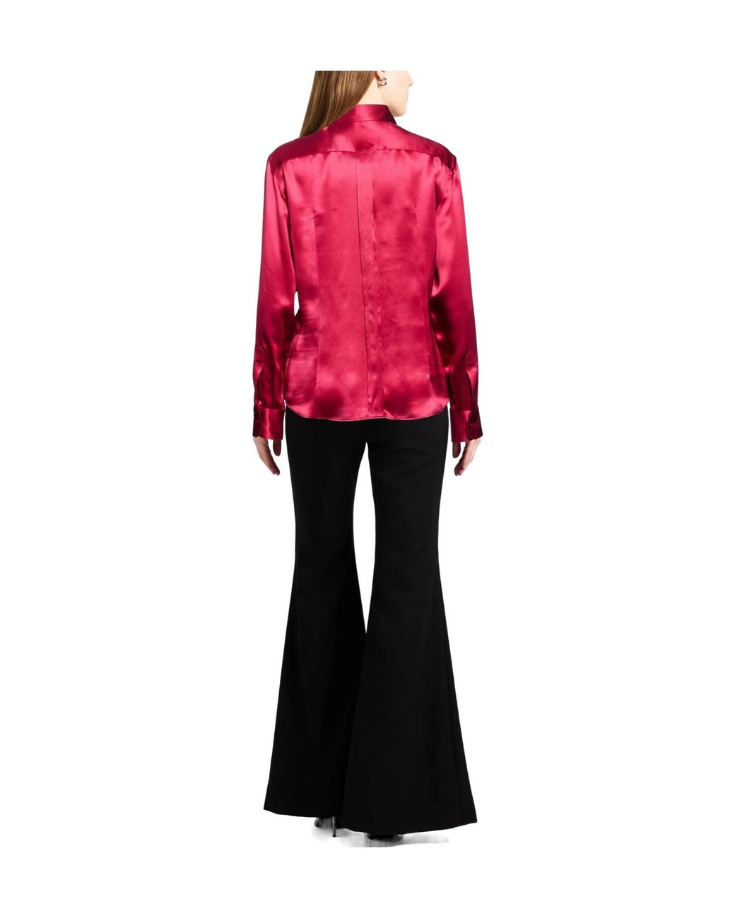 Dolce & Gabbana Solid-Colored Satin Long-Sleeve Shirt