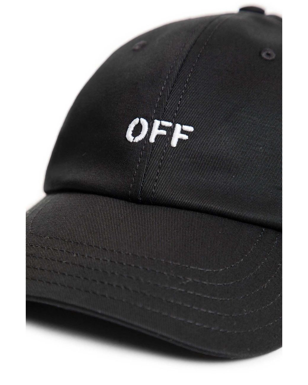 Off-White c/o Virgil Abloh Black Logo Embroidered Baseball Cap for men