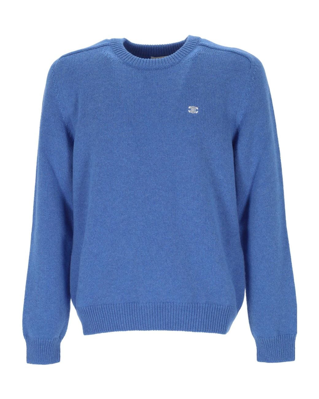 Céline Blue Crew Neck Sweater for men