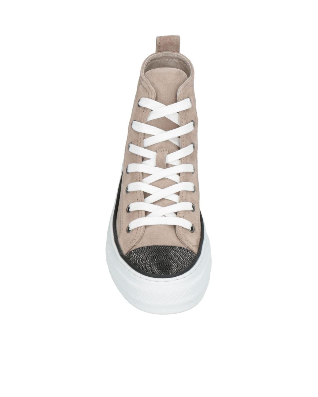 Brunello Cucinelli Gray Round Toe High Top Casual Shoes