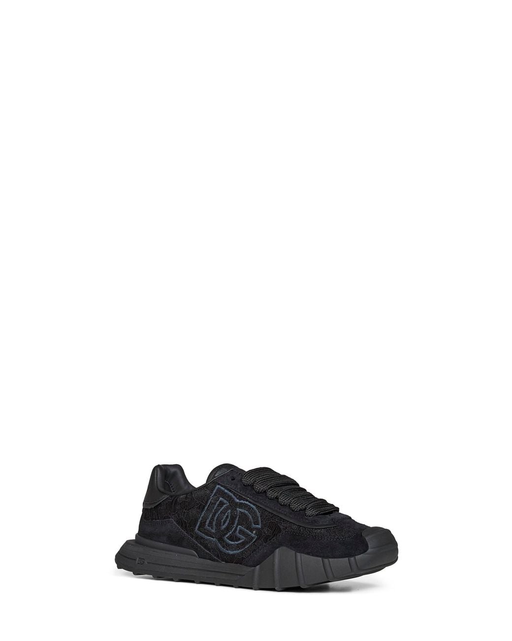 Dolce & Gabbana Black Dg Logo Detailed Sneakers