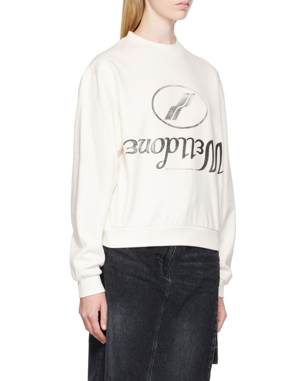 we11done White Logo Hoodie for men