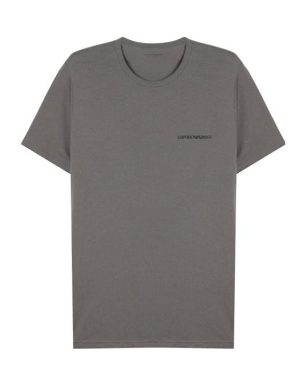 Emporio Armani Gray Short-Sleeve T-Shirt 2-Pack for men
