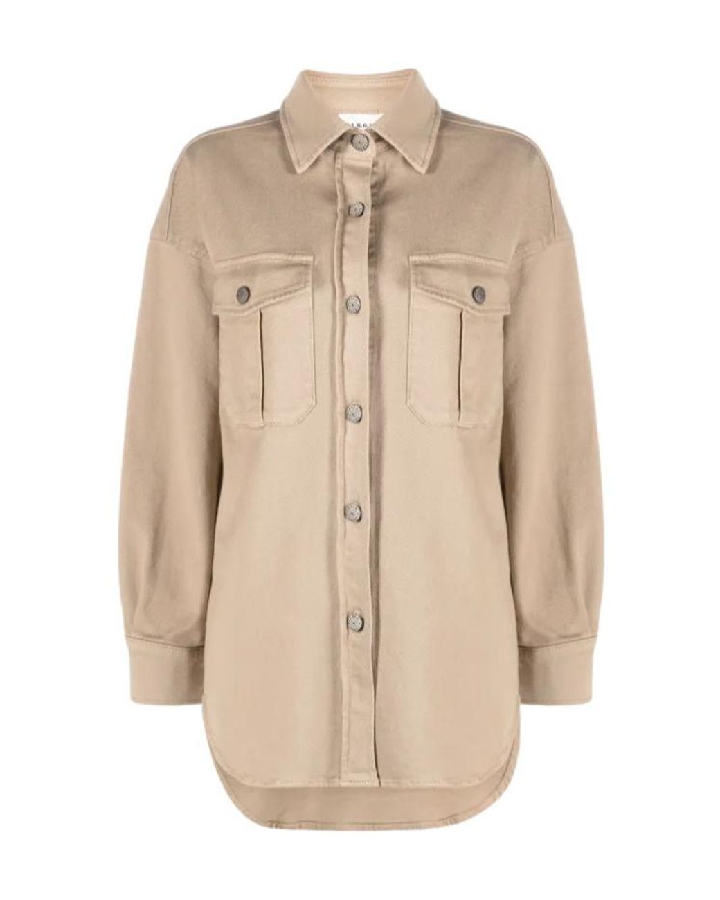 P.A.R.O.S.H. Natural P.A.R.O..H. Curved Hem Shirt Jacket