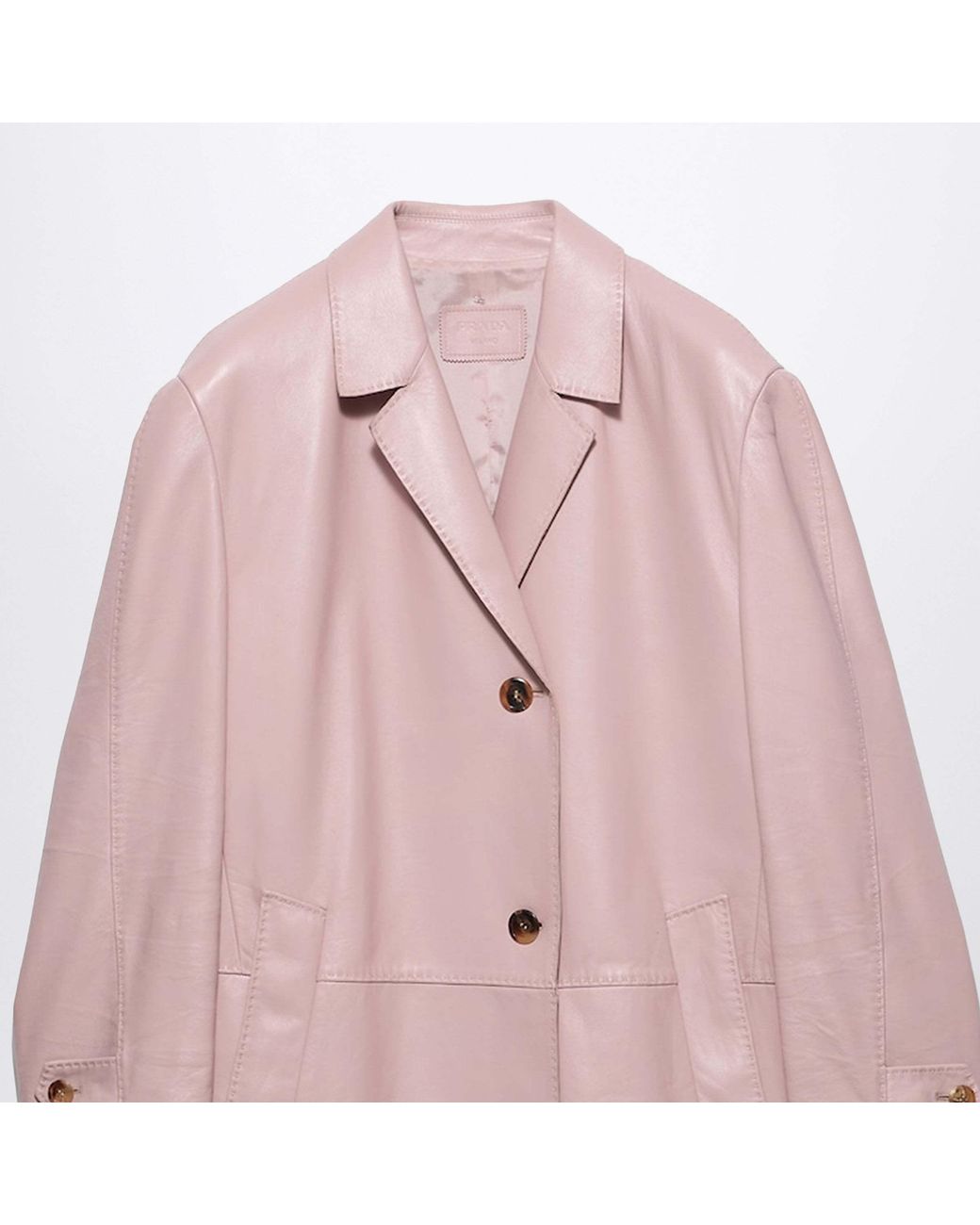 Prada Pink Nappa Leather Coat