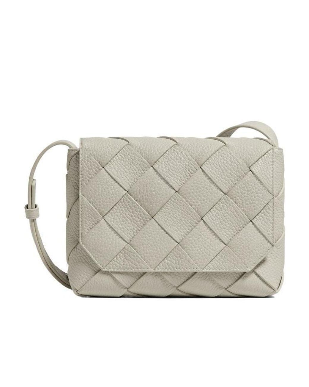 Bottega Veneta Gray Diago Intreccio Cross-Body Bag for men